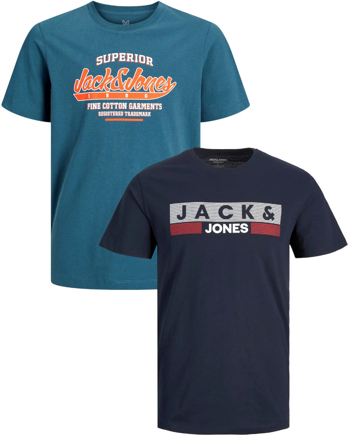 Jack & Jones PlusSize Print-Shirt (2er-Pack) günstig online kaufen