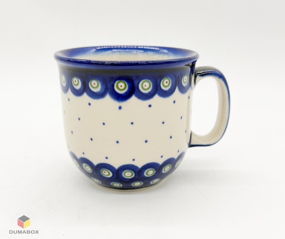 Ceramika Bolesławiecka Kalich Becher Handgefertigte Bunzlauer Keramik Tasse, Becher 300 ml