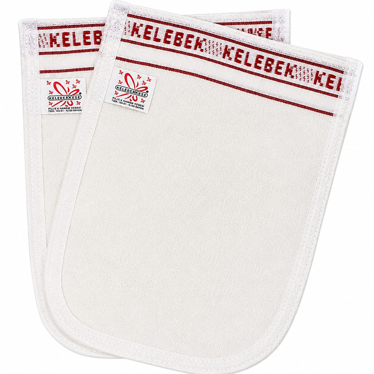 Kelebek Kese Badezusatz KELEBEK KESE – Turkish Hamam Bath Mitt, 2er Pack, 2-tlg.
