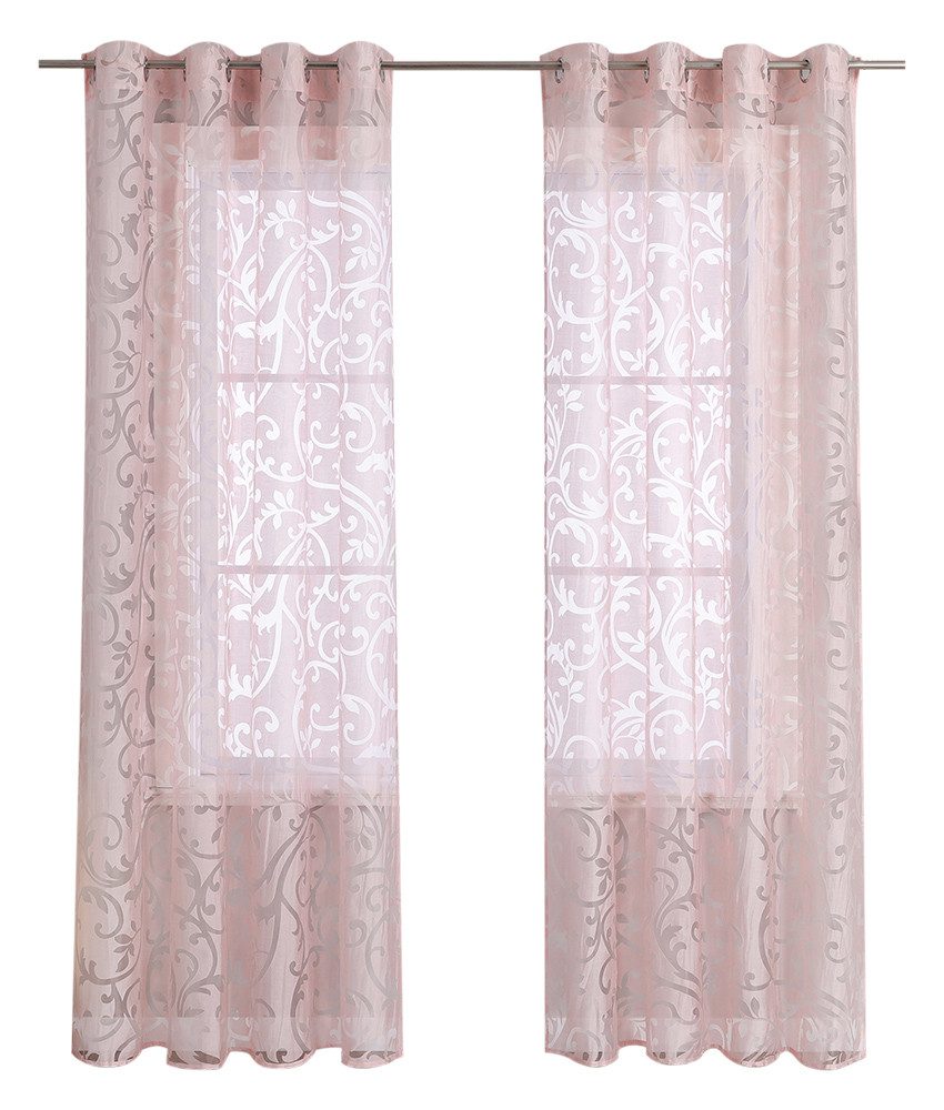 Joyswahl Gardine Jessica (1 St), Ösen, Voile Ausbrenner mit Ranken günstig online kaufen