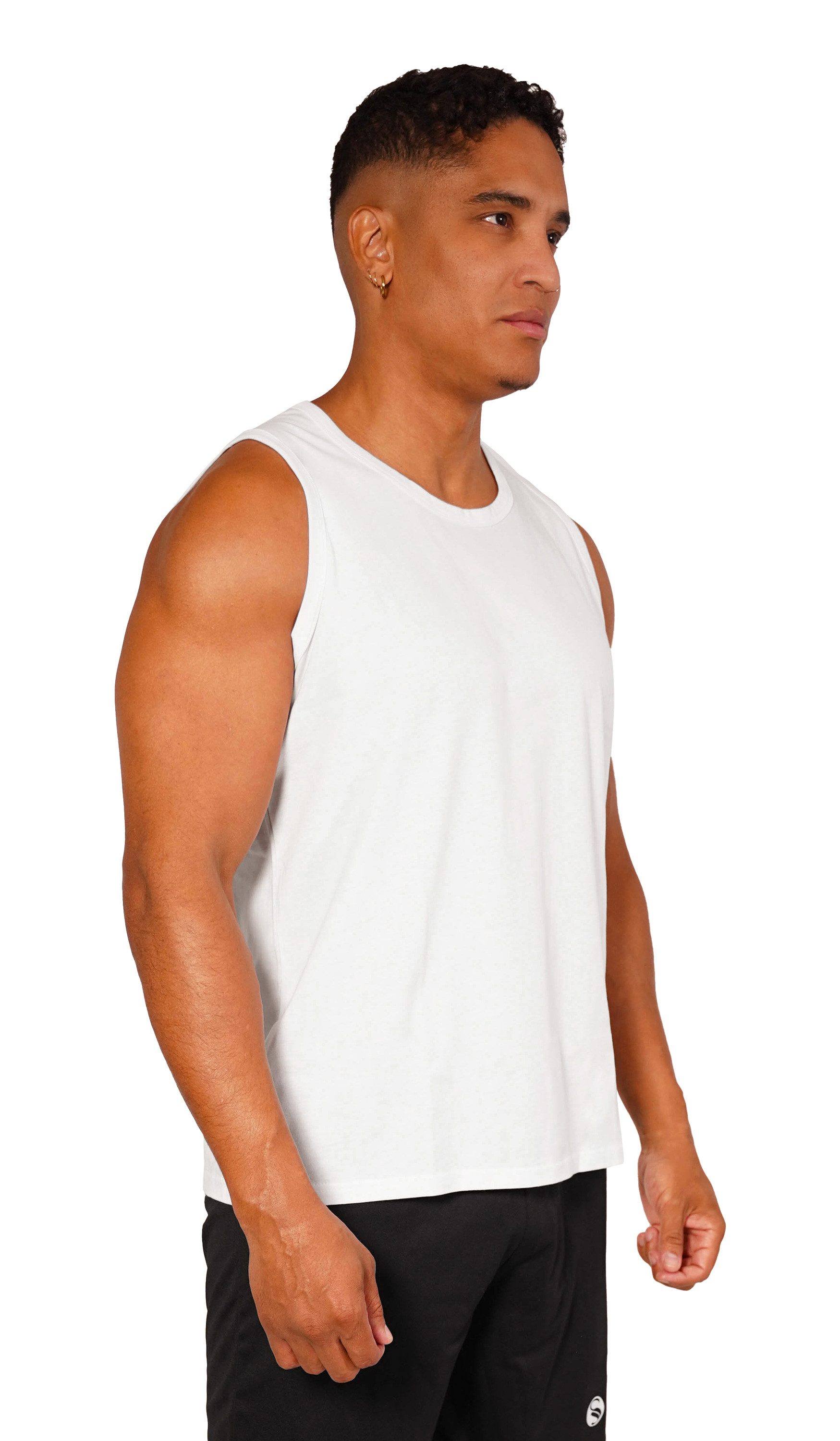 Stark Soul® Tanktop Tank Top Herren, Ärmelloses Sommer Shirt, aus reiner Baumwolle Single Jersey