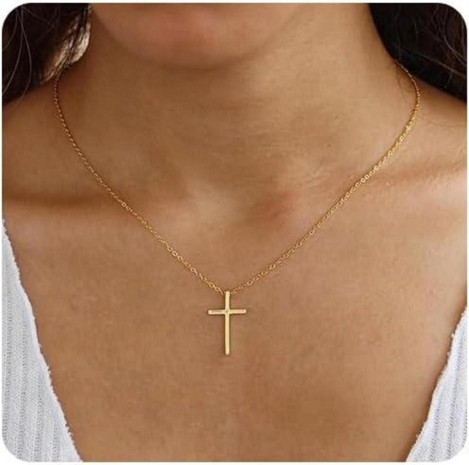 LuxusKollektion Kette und Anhänger Set Kreuz-Halskette günstig online kaufen