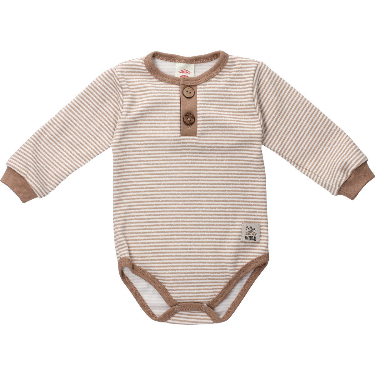 Makoma Langarmbody Streifen Unisex Kinder (1-tlg) Langarm Einteiler, Body, Longsleeve-Body, Bodysuit, Stretchbody