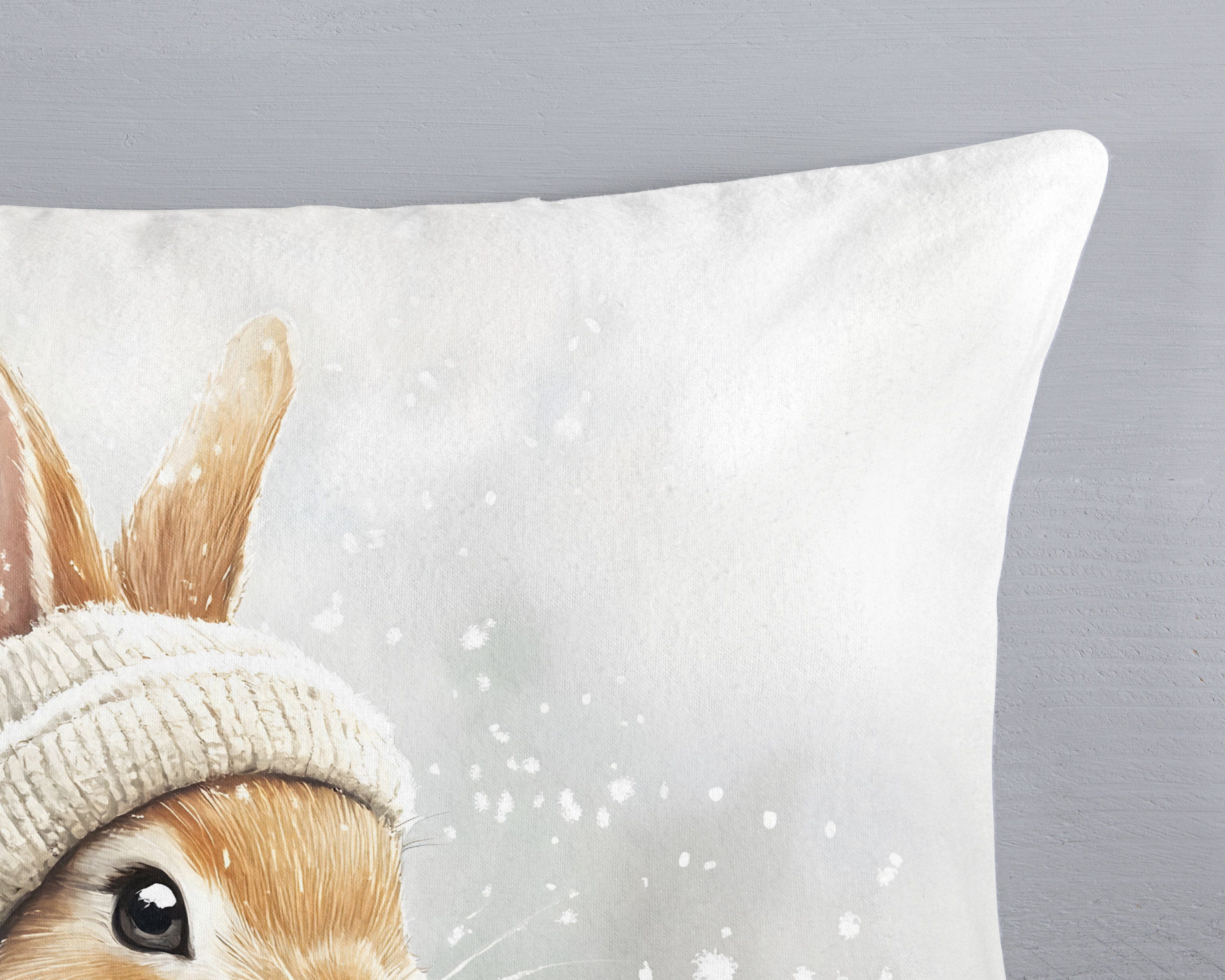 good morning Kinderbettwäsche Idun, Biber, Flanell, 2 teilig, Flanell Biber, 135x200, Warm, Reißverschluss, Wende, Kind, Hase – Bild 4 von 5