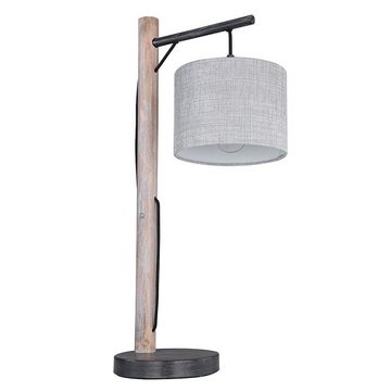 Globo Schreibtischlampe, Leuchtmittel nicht inklusive, Holz Schreib Tisch Lampe Leuchte Natur-Holz Tischleuchte Stehlampe