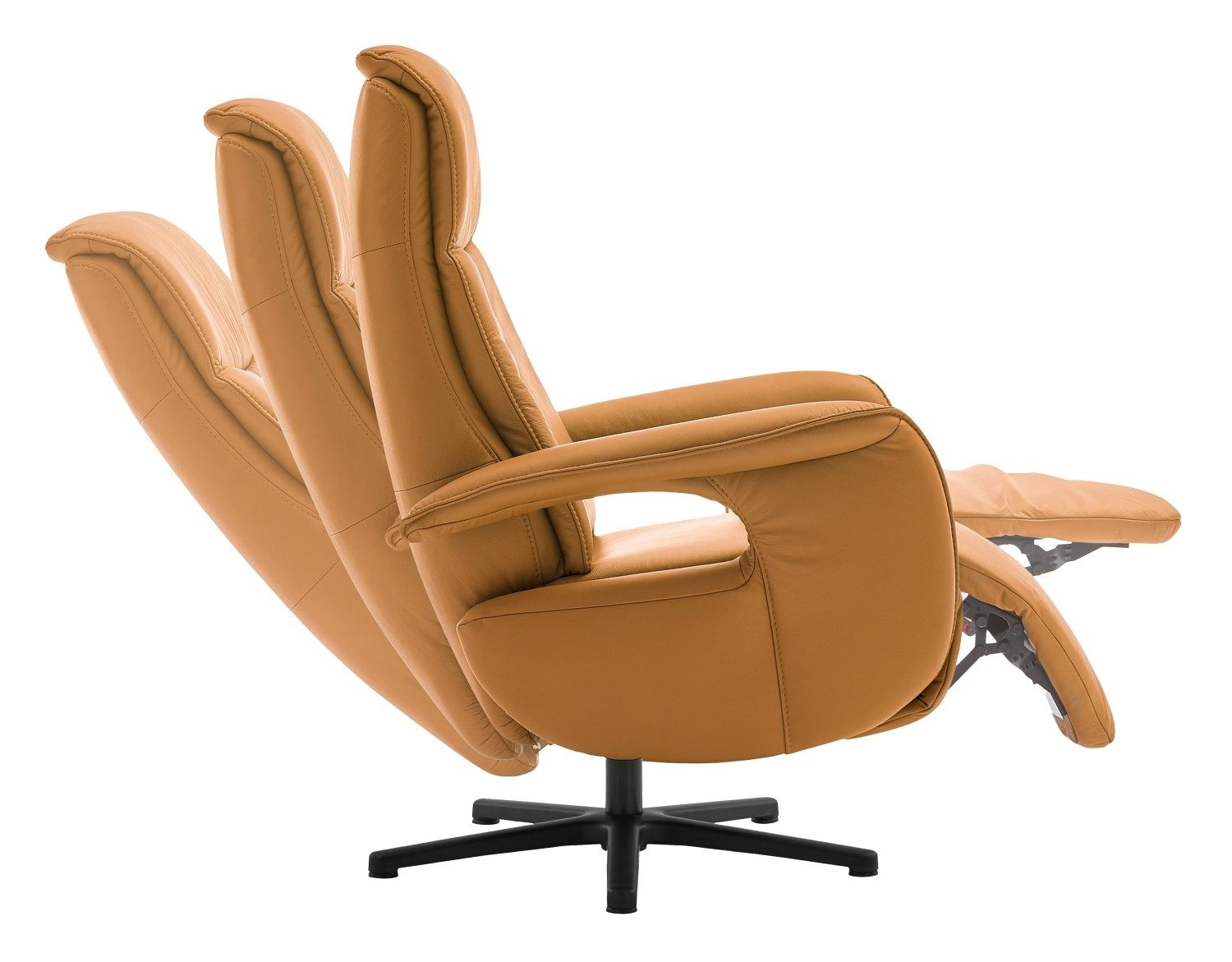 HUKLA Relaxsessel HU-ES19141, Currygelb, Leder, mit günstig online kaufen