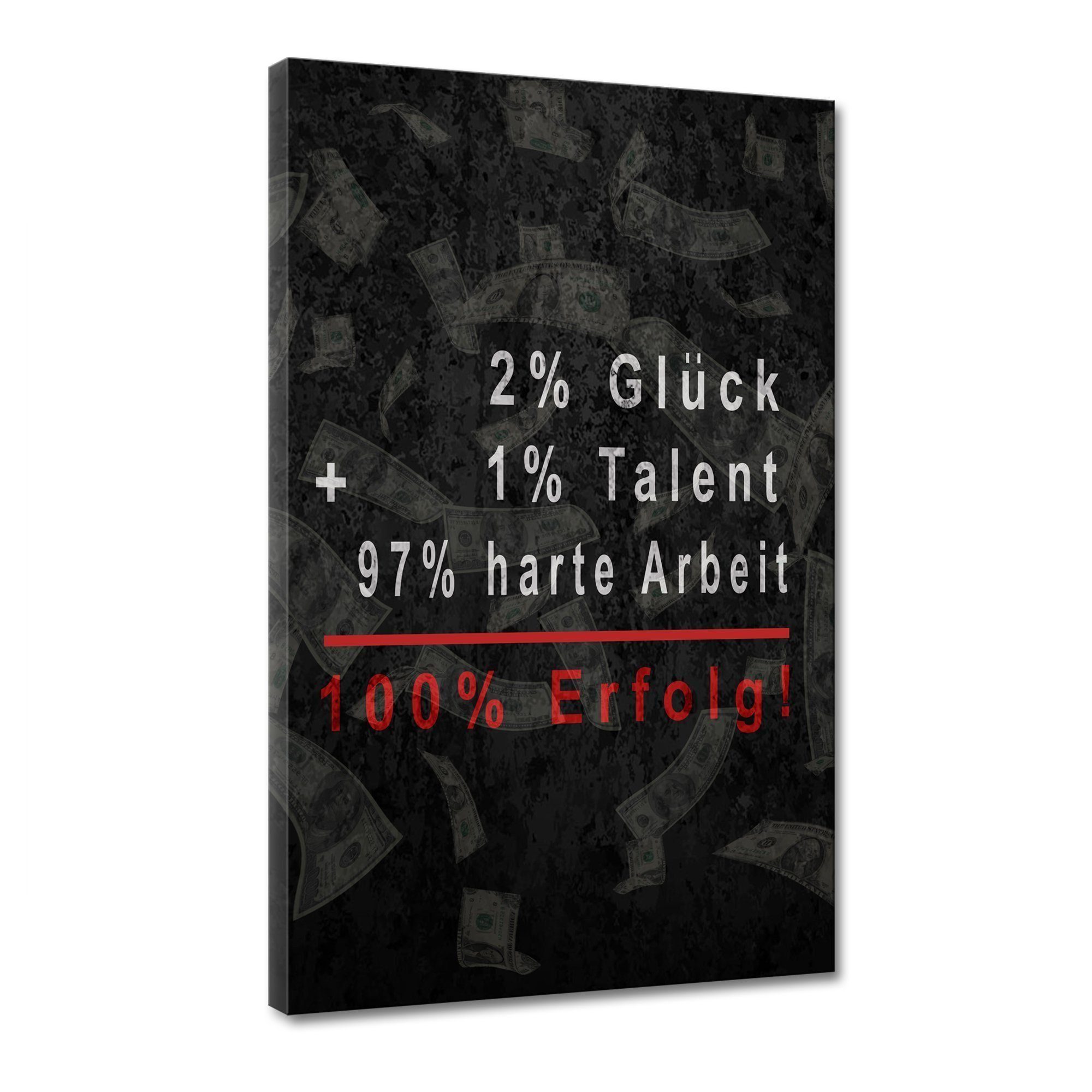 Hustling Sharks Leinwandbild Premium-Bild als XXL Leinwandbild "Erfolgsrechnung", in 7 unterschiedlichen Größen verfügbar
