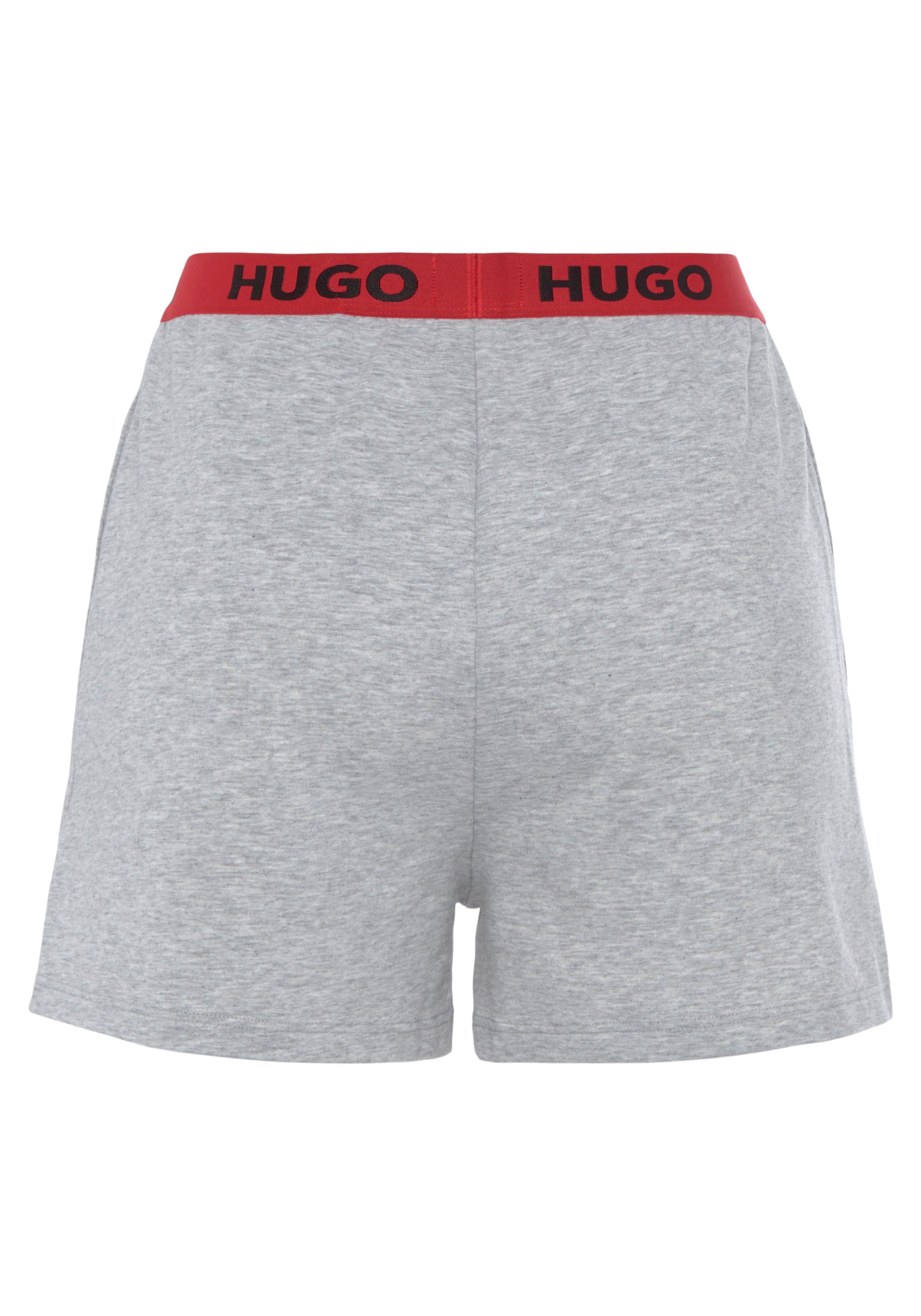 HUGO Sweatshorts SPORTY LOGO_SHORTS 10249156 Hugo Logo-Elastikbund 01 036 Medium Grey mit