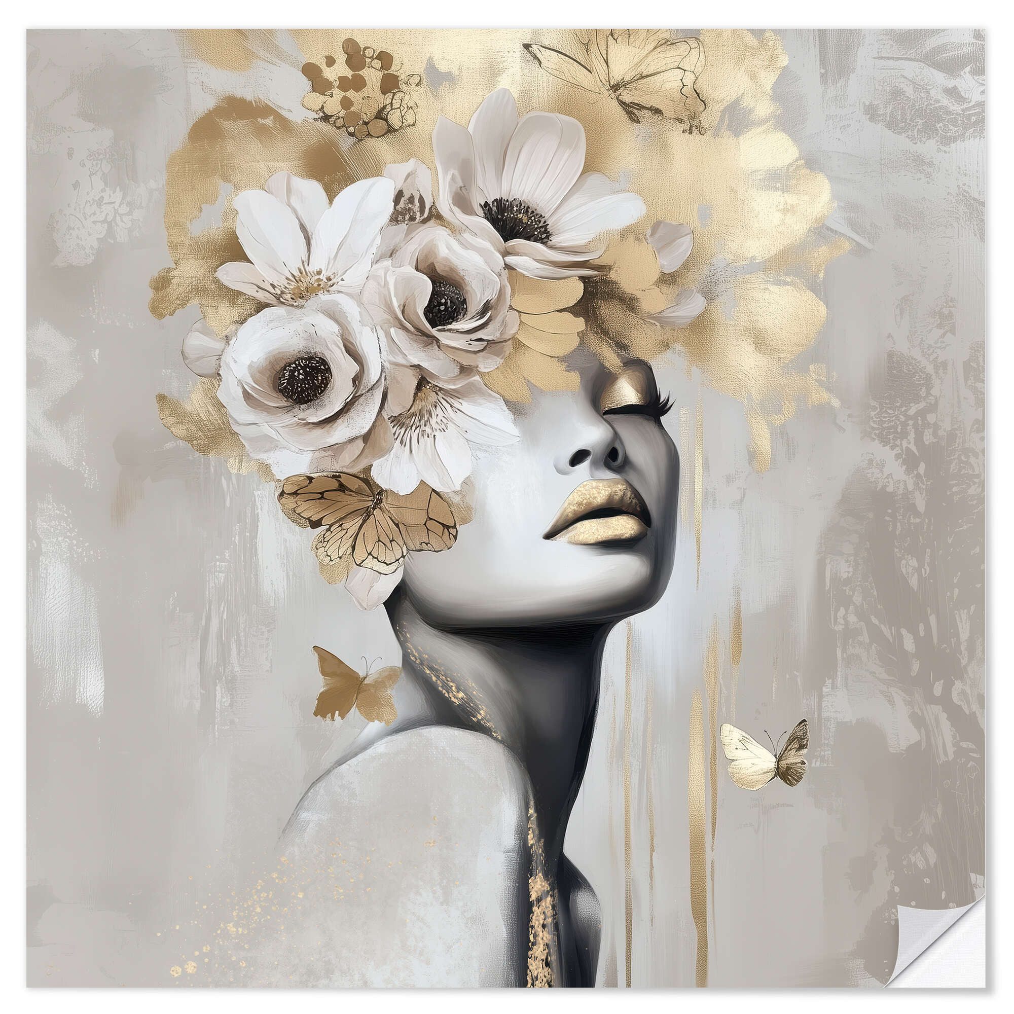 Posterlounge Wandbild Mariposa Gold, Bella Eve, günstig online kaufen