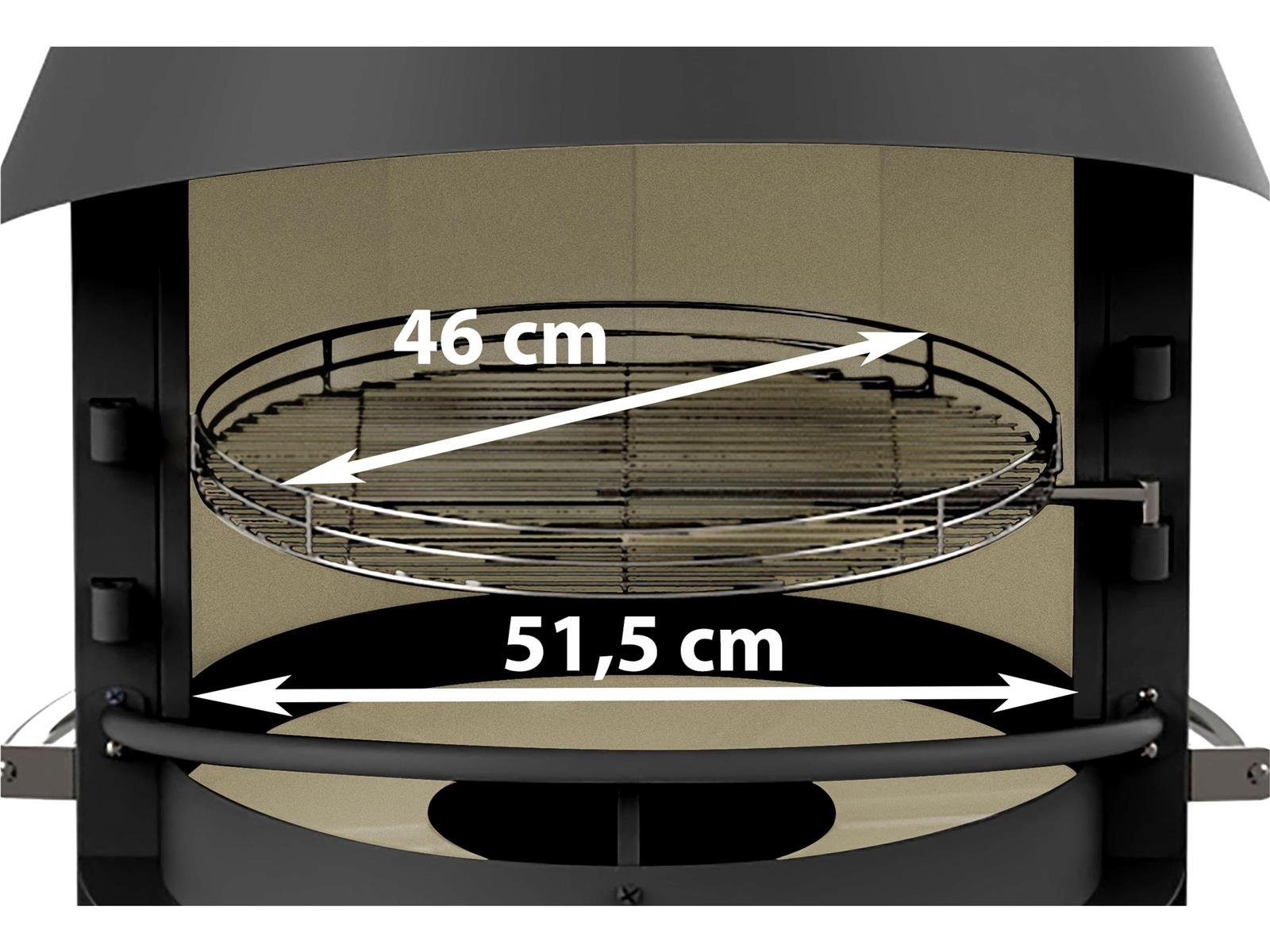 asado Grillkamin Fuego 70 Stahl Eleganter Outdoor-Kamin