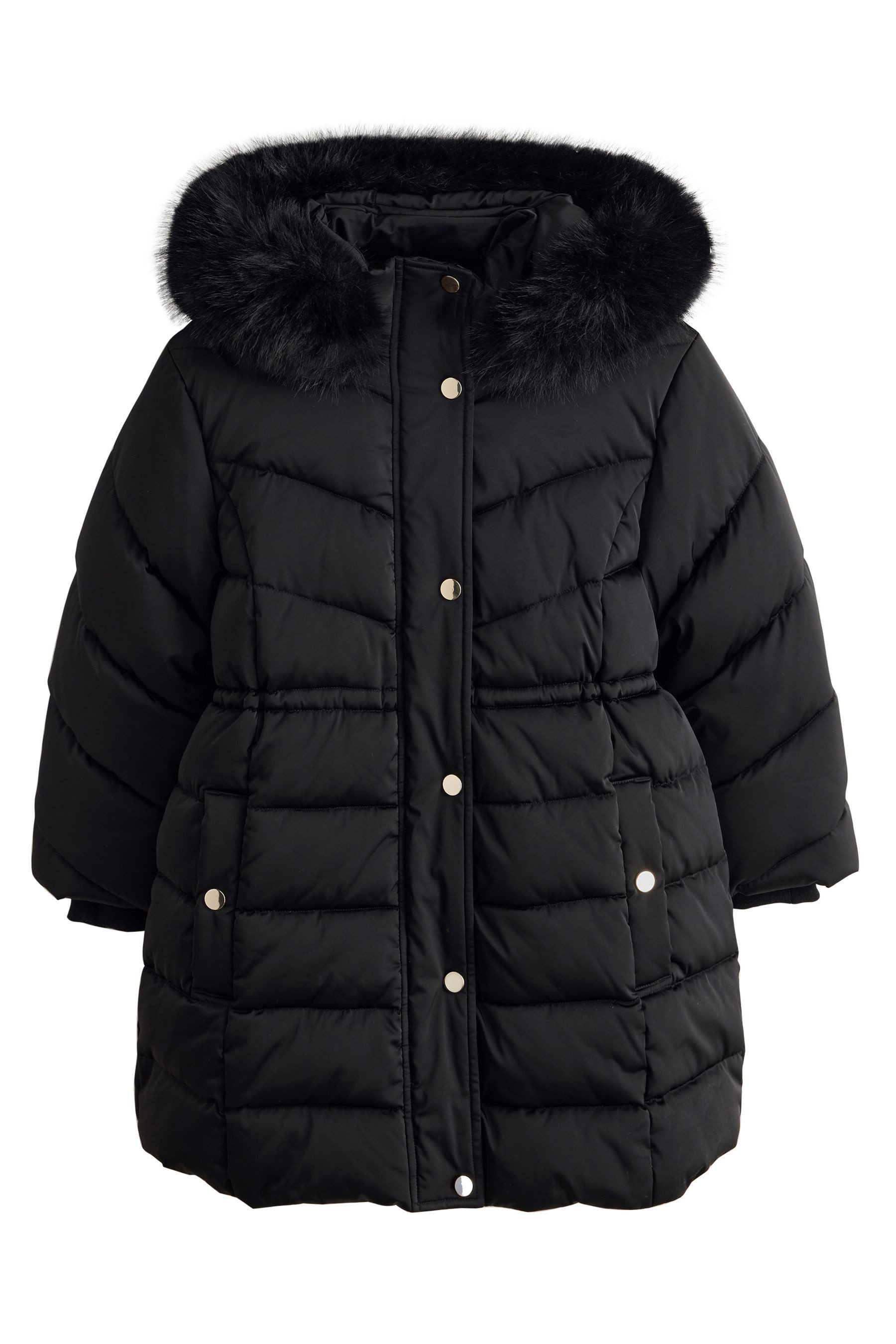 Next Fellimitatmantel Wasserabweisende Steppjacke mit Kunstfell (1-tlg)