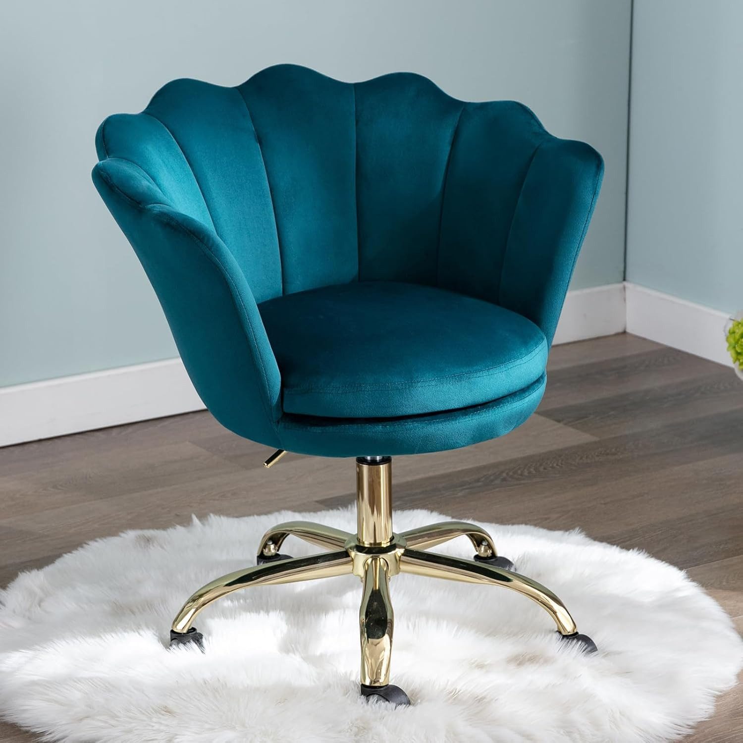 CHAIRUS Bürostuhl höhenverstellbarer Schminkstuhl mit Rollen in Blütenform (1 St), Schreibtischstuhl, Polsterstuhl, Drehstuhl