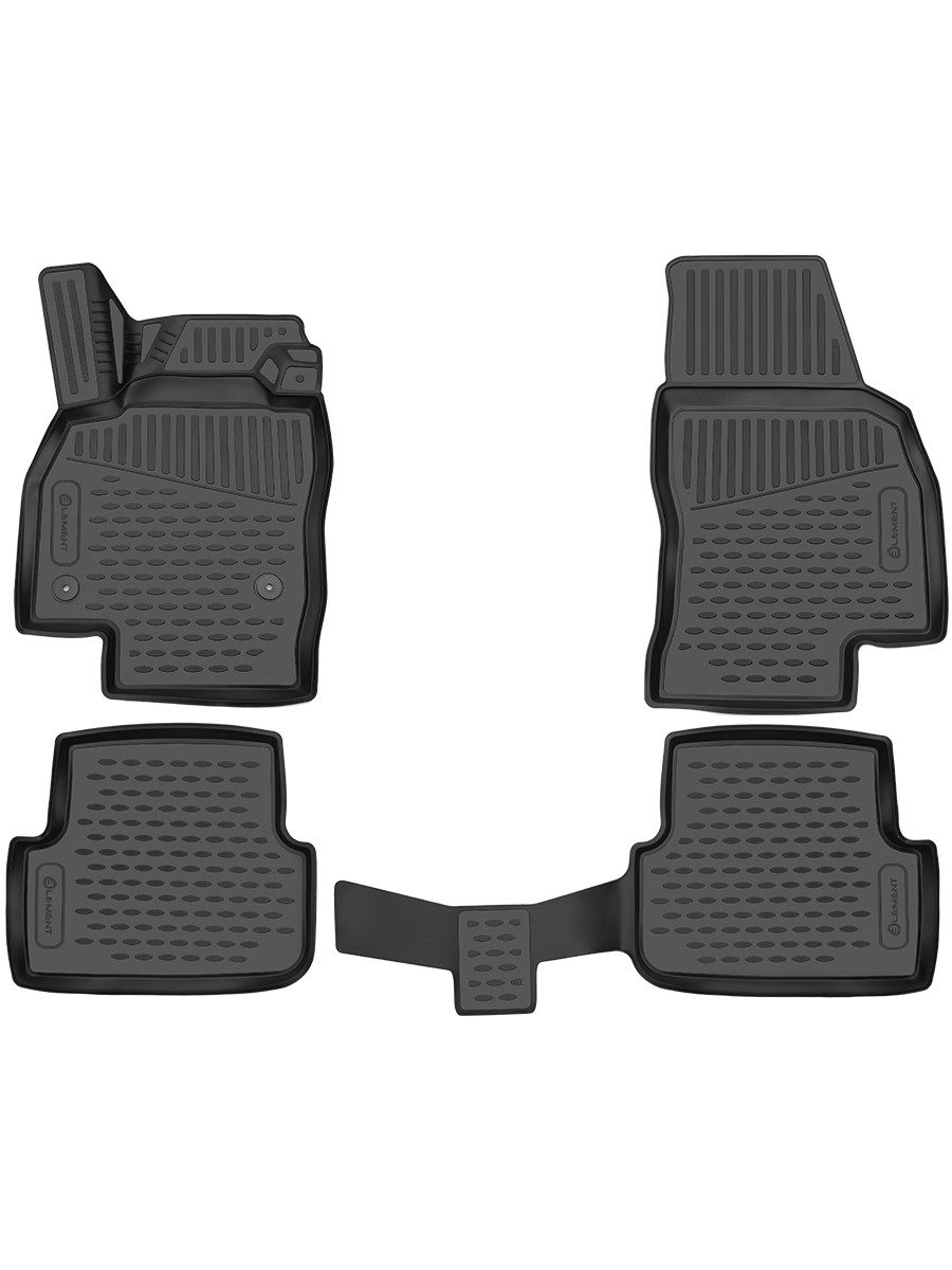 LEMENT Auto-Fußmatten für SKODA Fabia, Mk 4, 2021-2024, Schrägheck, 4 tlg., für SKODA Fabia PkW, Passform