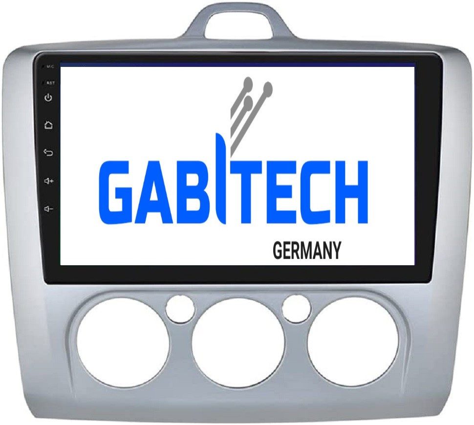 GABITECH 9 zoll Android 13 Autoradio GPS Navi Für Ford Focus 2 MK2 MK3 Exi AT Autoradio (8GB RAM; 128GB ROM Speicher, Drahtlos Carplay und Android Auto)