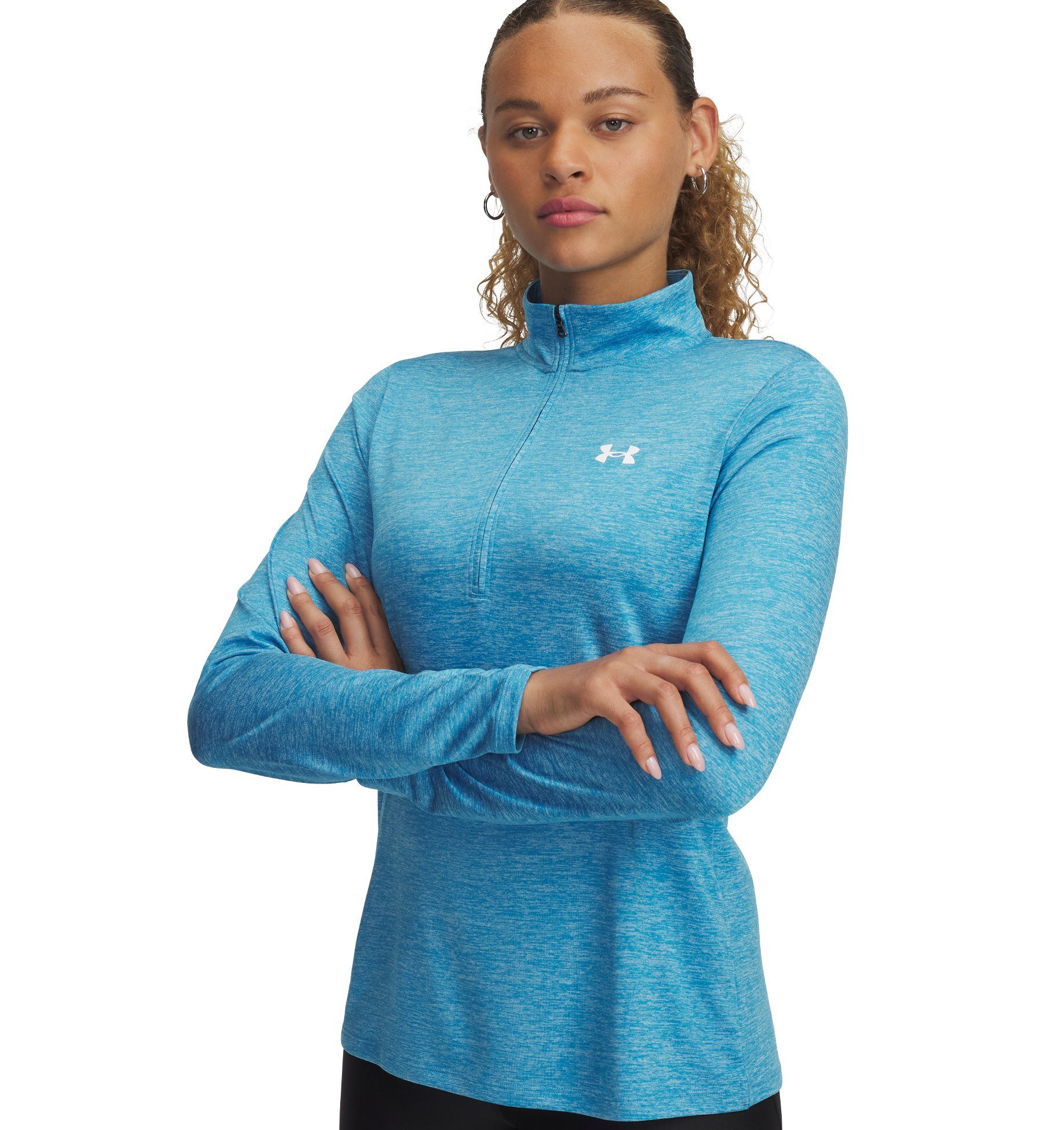 Under Armour® Trainingsshirt Tech 1/2 Zip- Twist Langarm-Design, mit Stehkragen und Reißverschluss, schnell trocknend