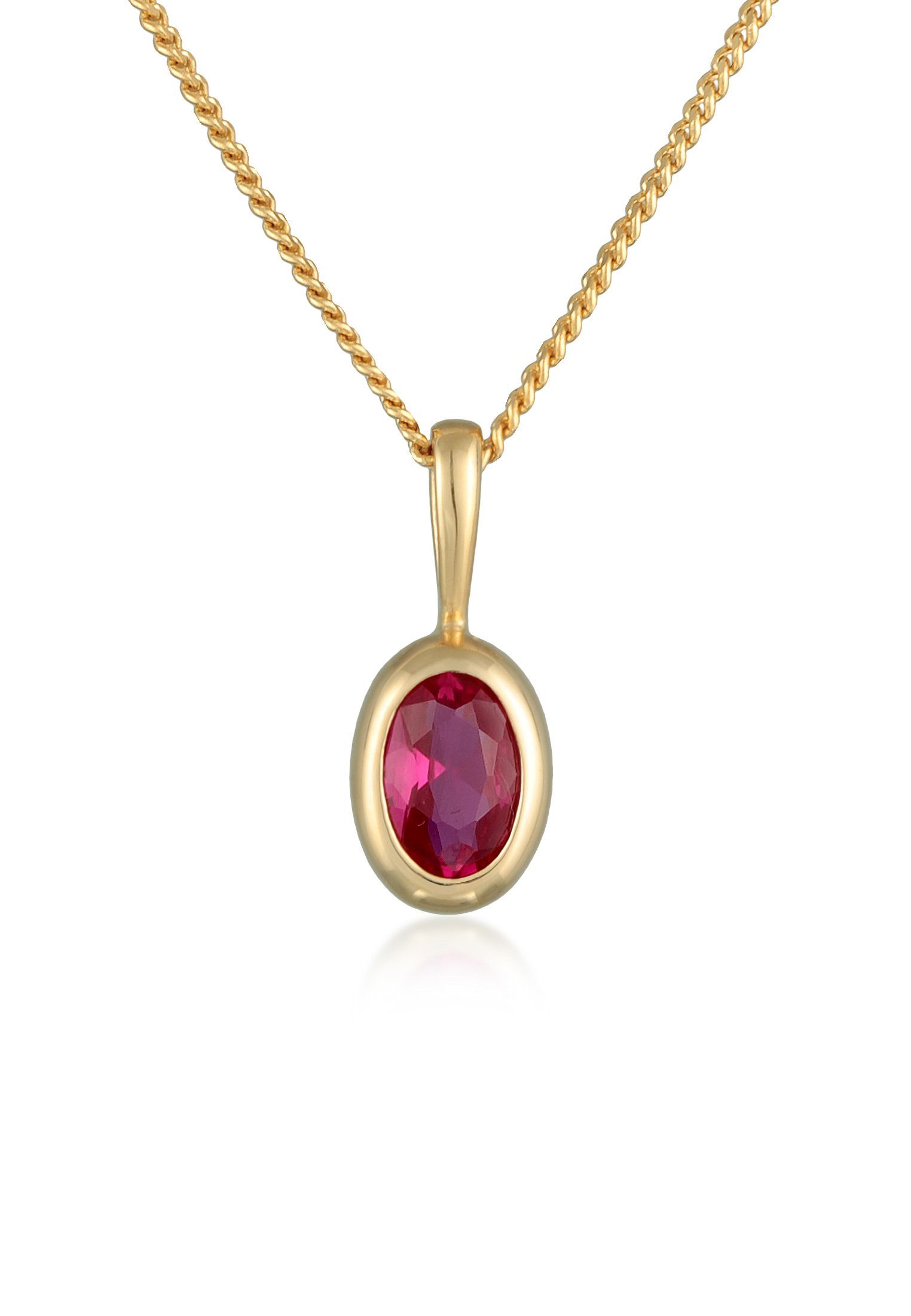 Elli Premium Kette mit Anhänger Rubin günstig online kaufen