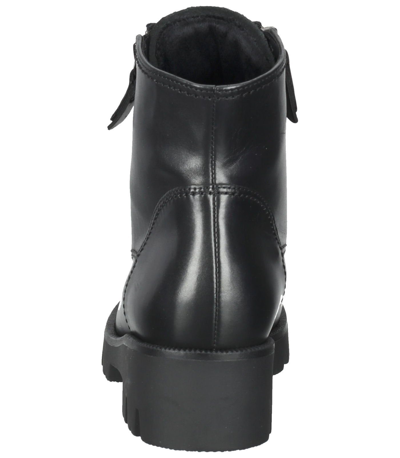 Gabor Stiefelette Glattleder Schnürstiefelette schwarz (Flausch)