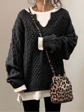 FIDDY Strickpullover Damenpullover Sweater Elegant Pullover Damen Strickpullover