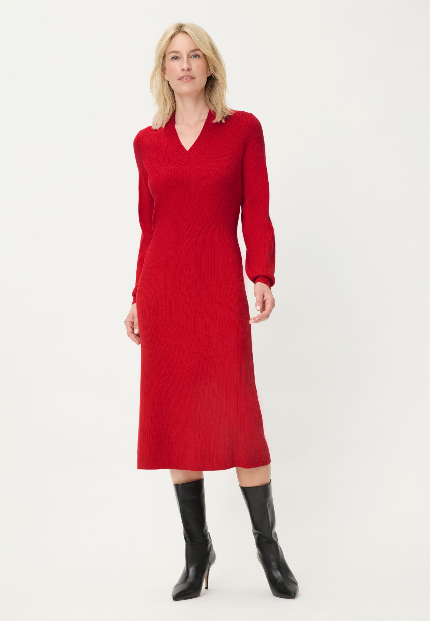 Olsen Strickkleid in Rippen-Optik