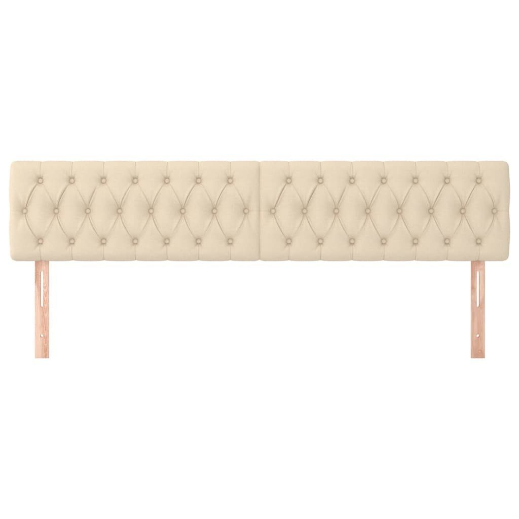 vidaXL Bett Kopfteile Creme 200x7x78/88 cm Stoff (1-tlg)
