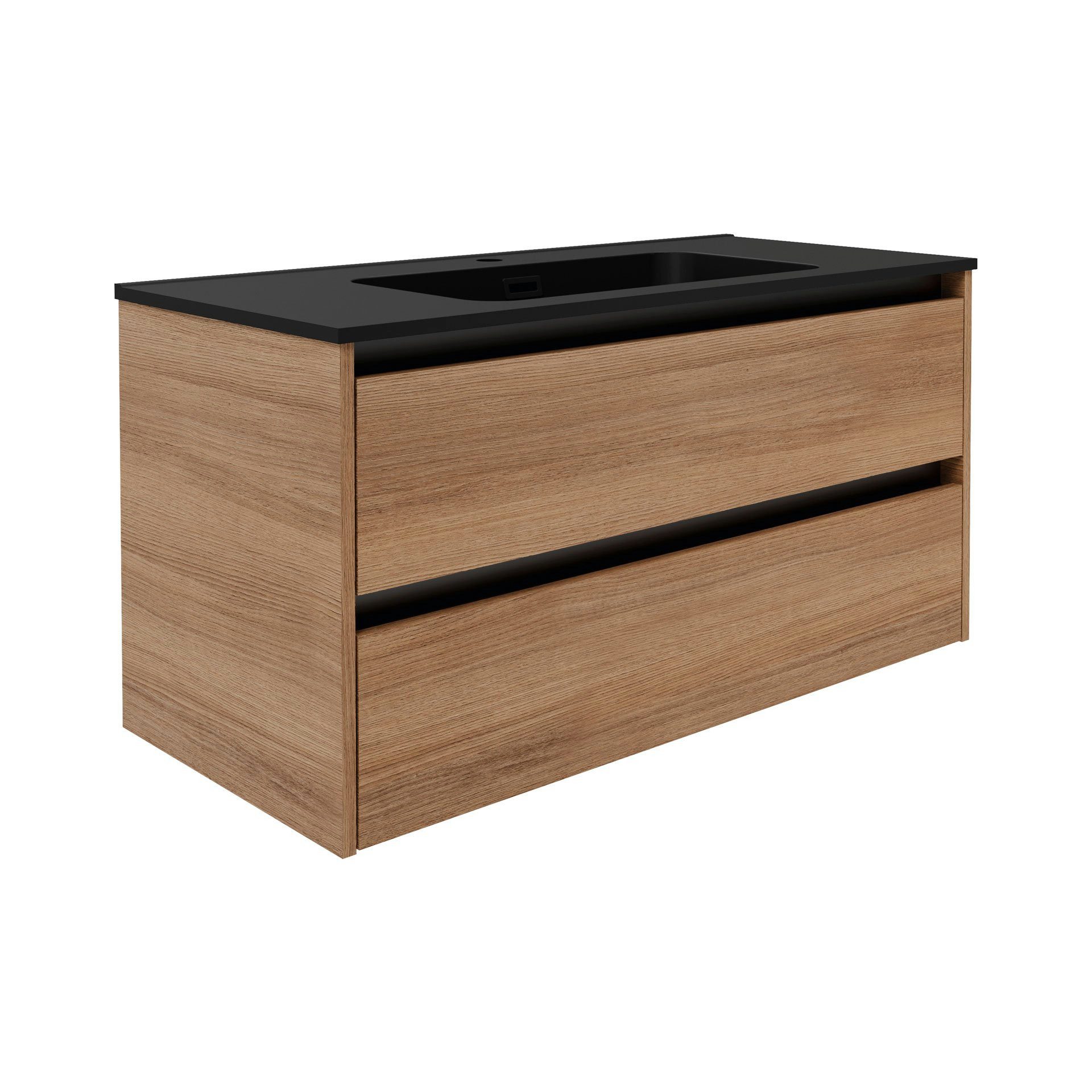 FACKELMANN Badmöbel-Set Waschtischunterbau, Gussmarmorbecken