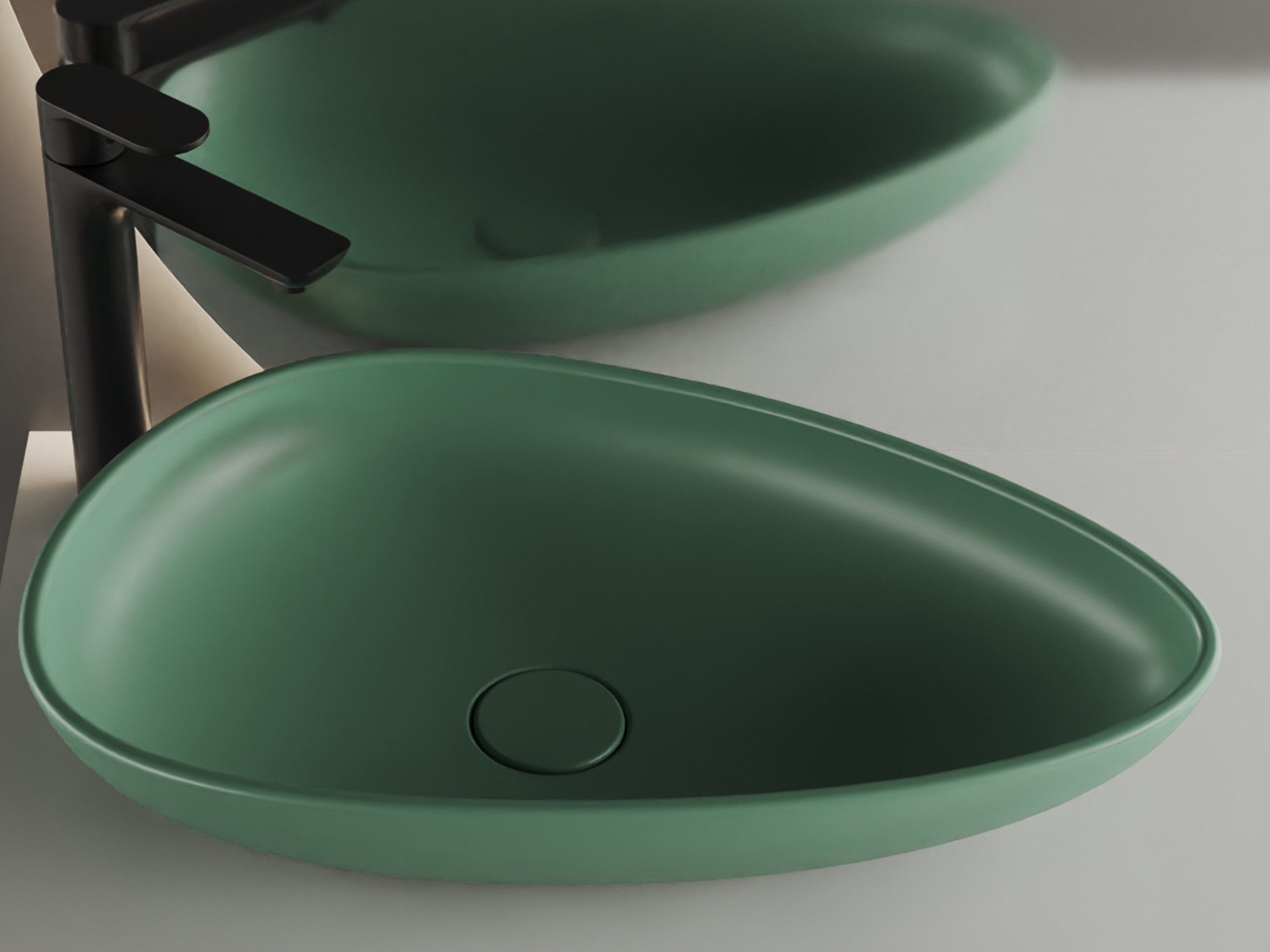 Aqua Bagno Aufsatzwaschbecken Keramikwaschschale oval 58 günstig online kaufen