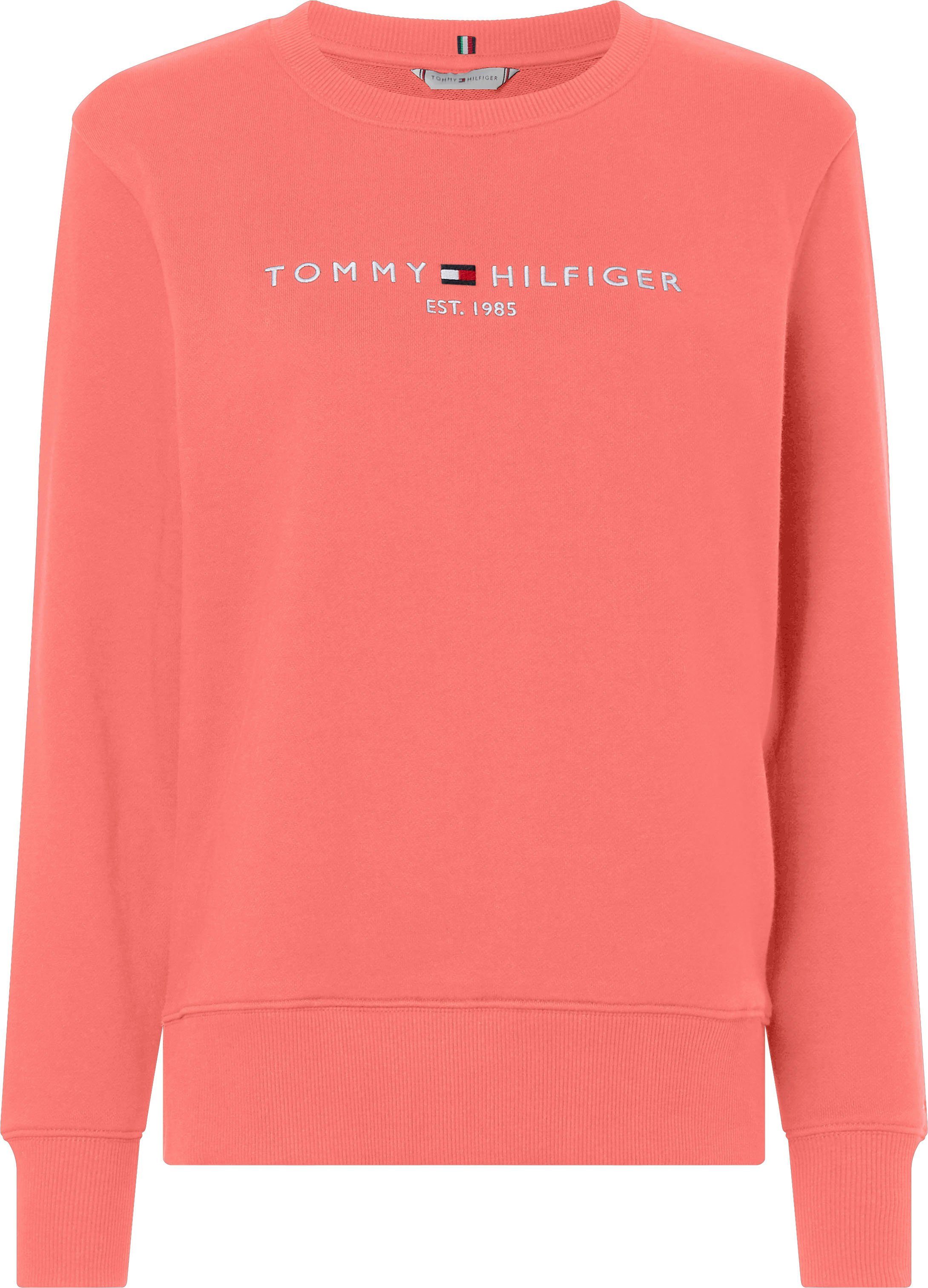 Tommy Hilfiger Sweatshirt »TH ESS HILFIGER C-NK SWEATSHIRT« mit gesticktem  Linear Tommy Hilfiger Logo-Schriftzug & Flag online kaufen | OTTO