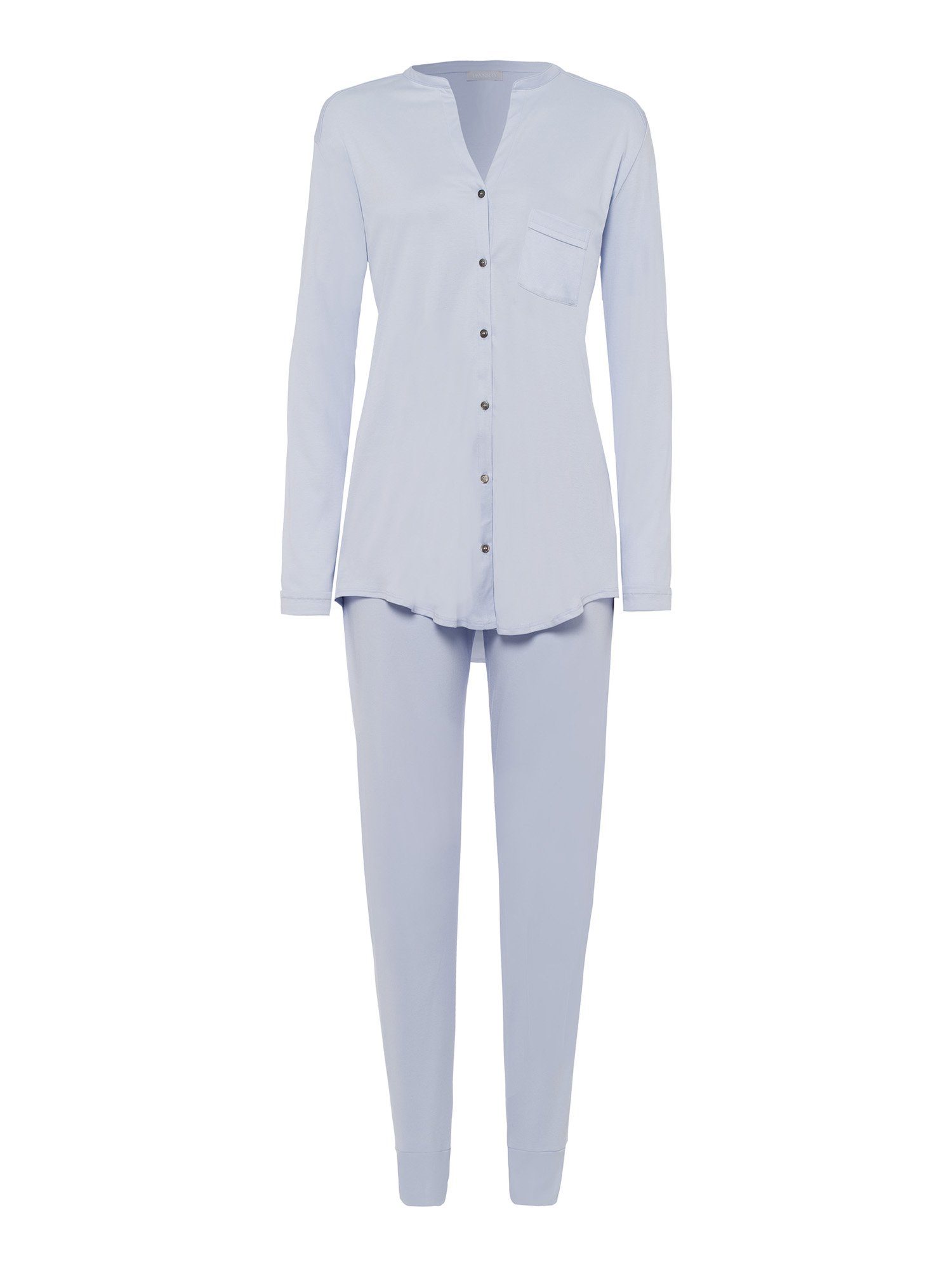 Hanro Pyjama Pure Essence, Langarm (1 tlg) blue glow