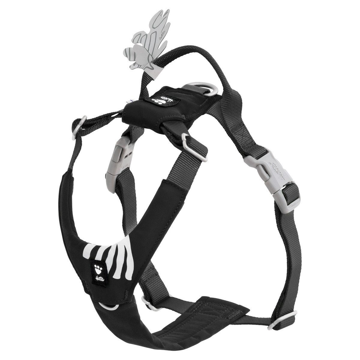 HURTTA Hunde-Geschirr Hundegeschirr Seeker Harness raven (schwarz)