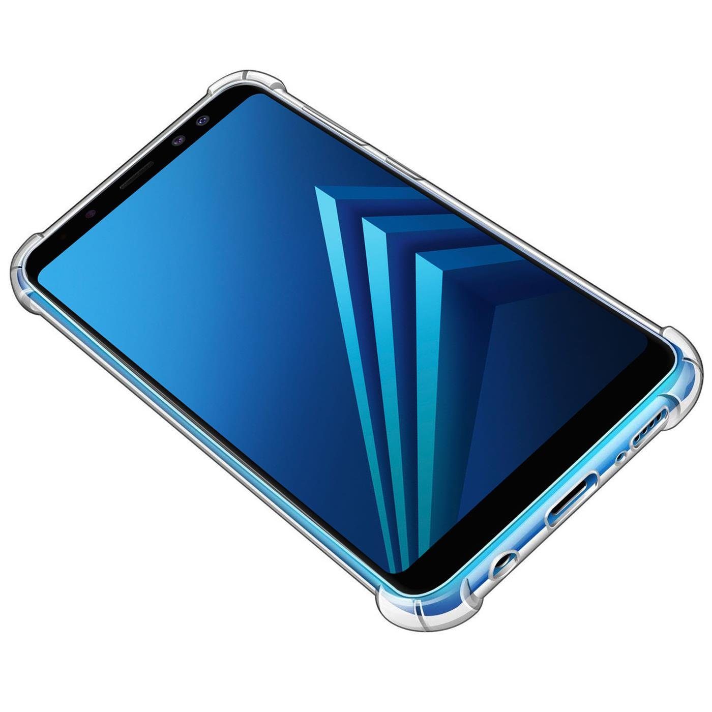 CoolGadget Handyhülle Anti Shock Rugged Case für Samsung Galaxy A8 2018 5,6 Zoll, Slim Cover mit Kantenschutz Schutzhülle für Samsung A8 2018 Hülle