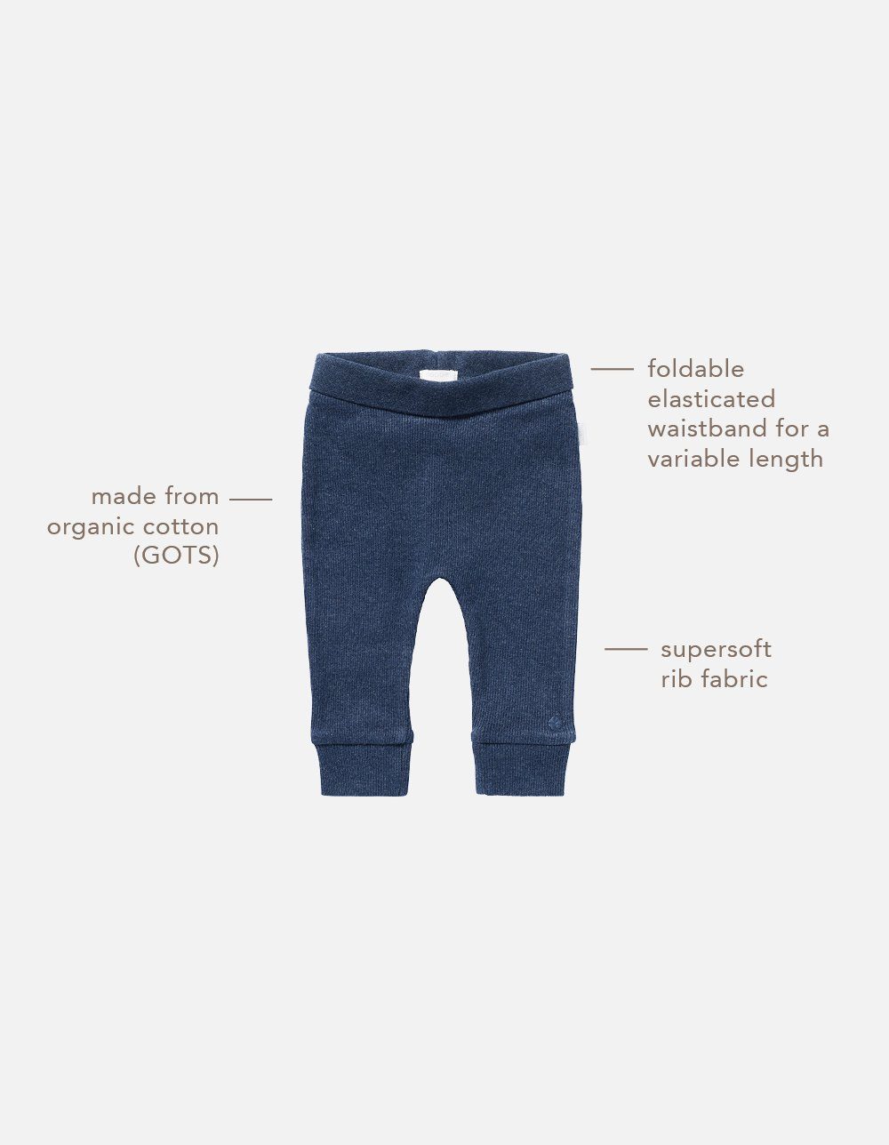 Noppies Naura Melange Navy Sweatpants Noppies Jogginghose (1-tlg)