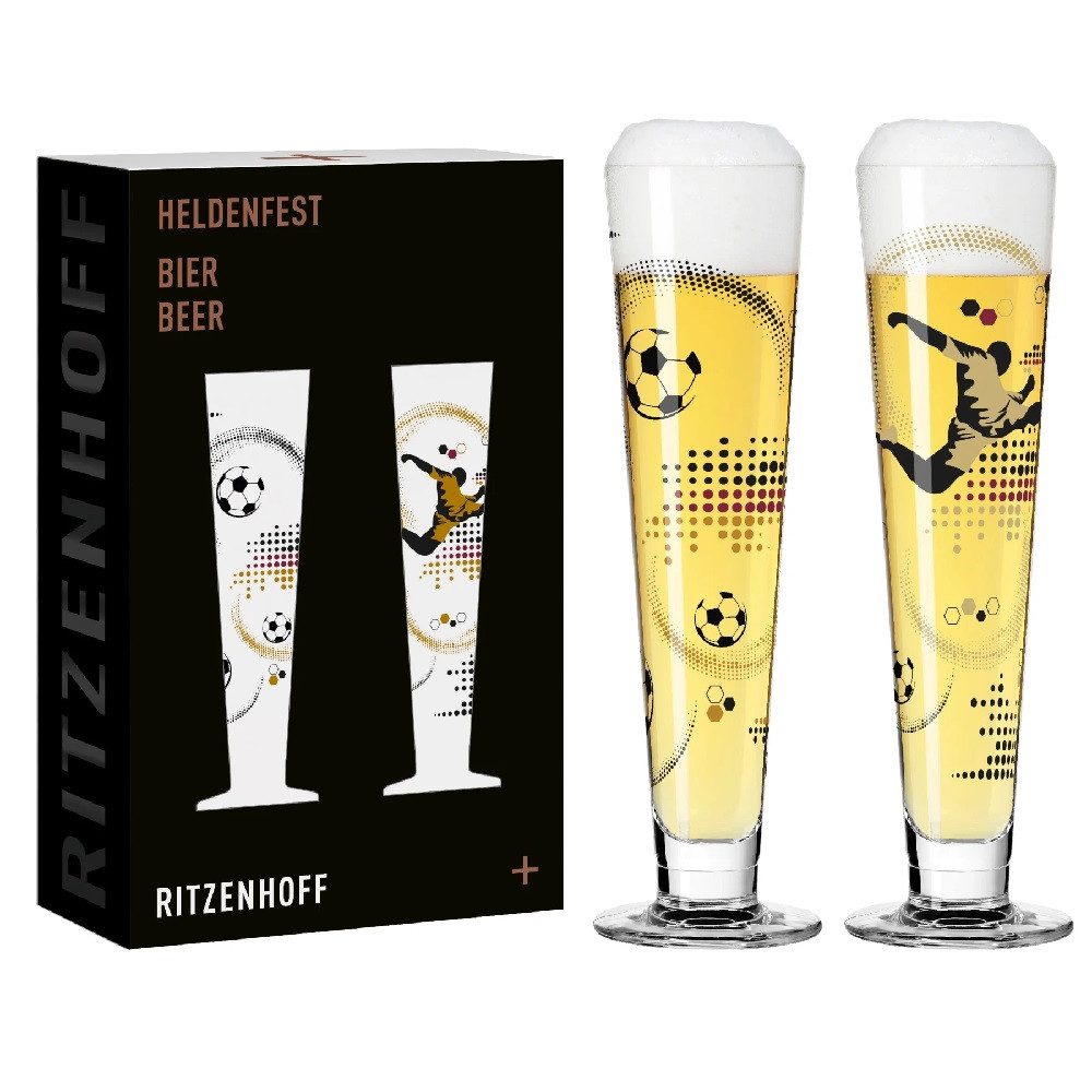 Ritzenhoff Bierglas Ritzenhoff Heldenfest Bier 2er-Set F24, Kristallglas