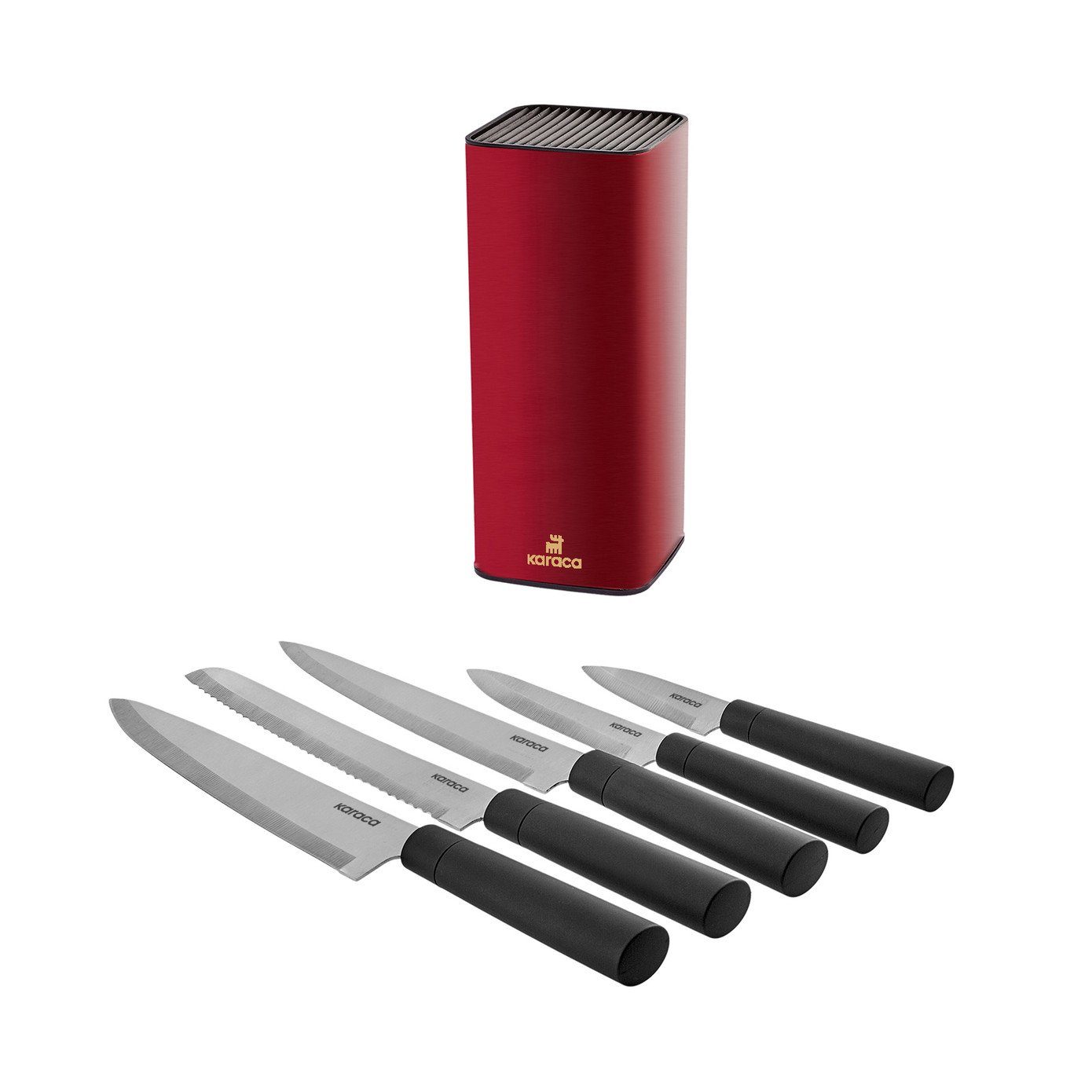 Messer-Set Messerset, Kochmesser, 6 Schneidemesser Grammy Karaca Teiliges Karaca Rot