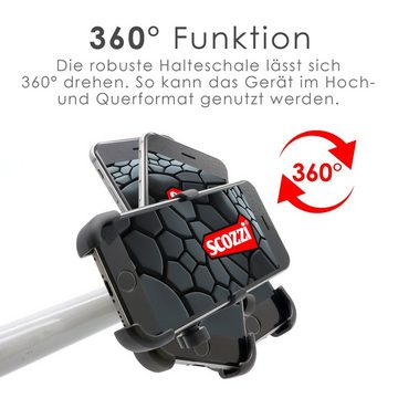 scozzi Handyhalterung Fahrrad Motorrad eScooter Handy Halterung Alu Aluminium Handy-Halterung