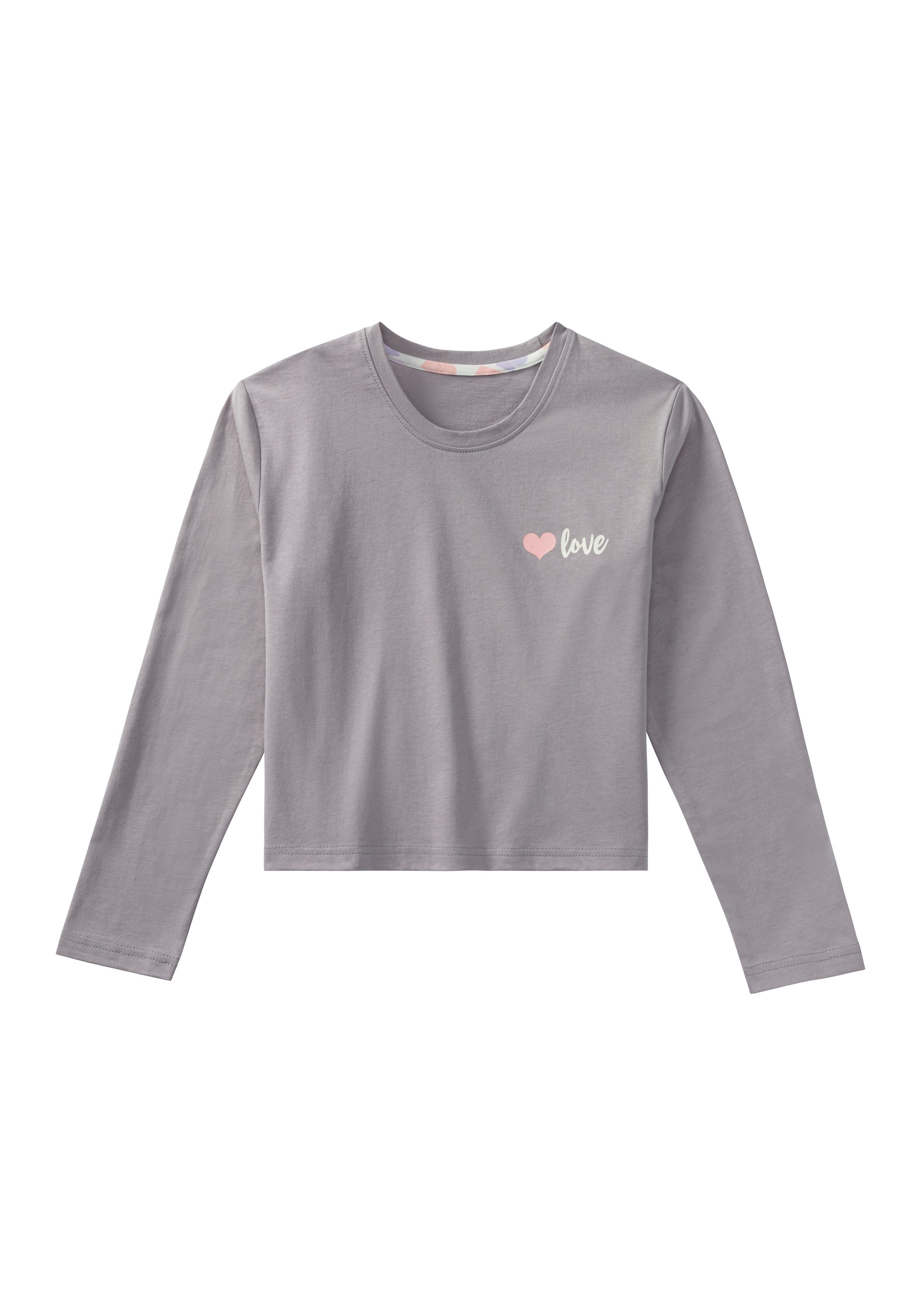 petite fleur Pyjama (2 tlg., 1 Stück) Schlafanzug mit modisch kurzem Shirt