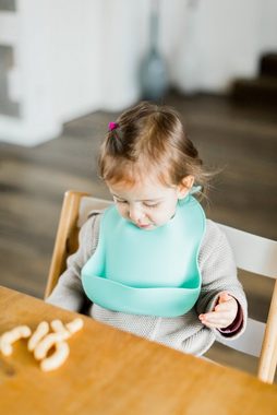 KINDSGUT Lätzchen Silikonlätzchen, (1-St), Tisch-Hilfe, mint, BPA-frei, für Babys und Kleinkinder, aus umweltfreundlichem Silikon, abwaschbar, unisex, Ess-Hilfe