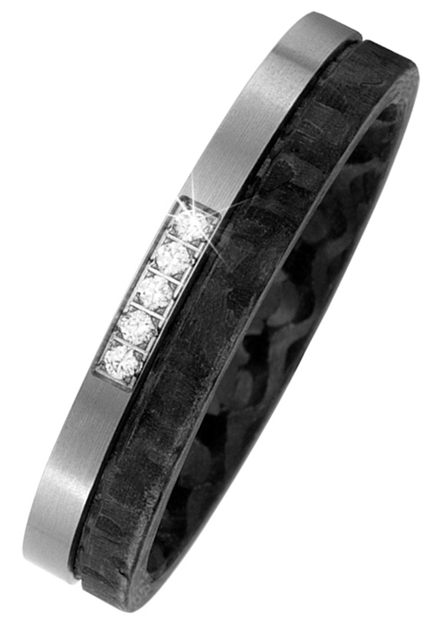 Partner Ring 3mm aus Carbon schwarz flach schlicht