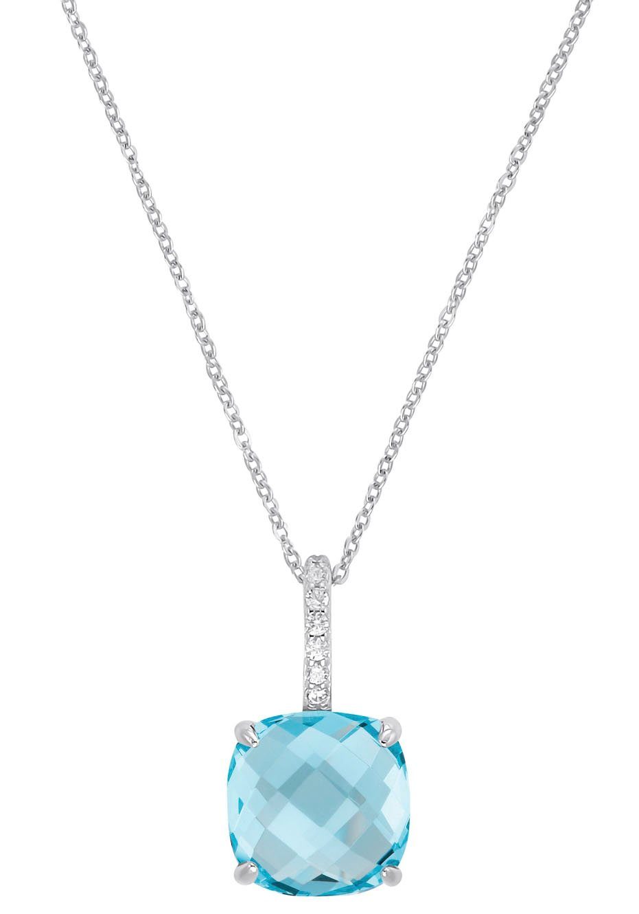 Amor Kette mit Anhänger Blauer Solitär, mit Zirkonia (synth)