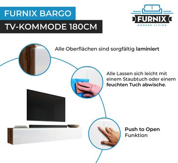 Furnix TV-Schrank BARGO Lowboard 180 cm modernes Design ohne LED Wahl 3 Farben Maße BxHxT 180x34x32 cm, pflegeleicht