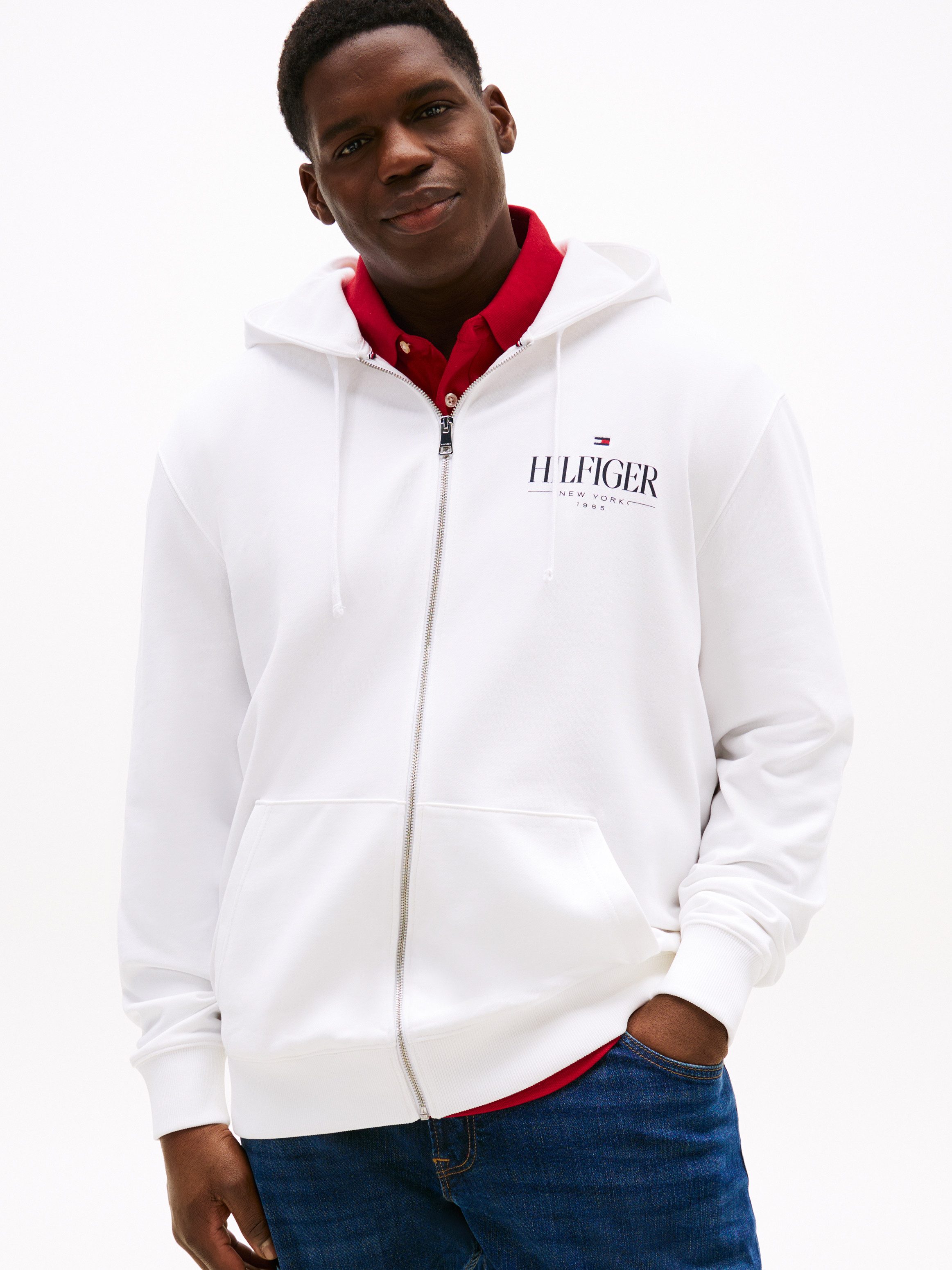 Tommy Hilfiger Big & Tall Kapuzensweatjacke BT-HILFIGER STACKED HOODED ZIP- günstig online kaufen