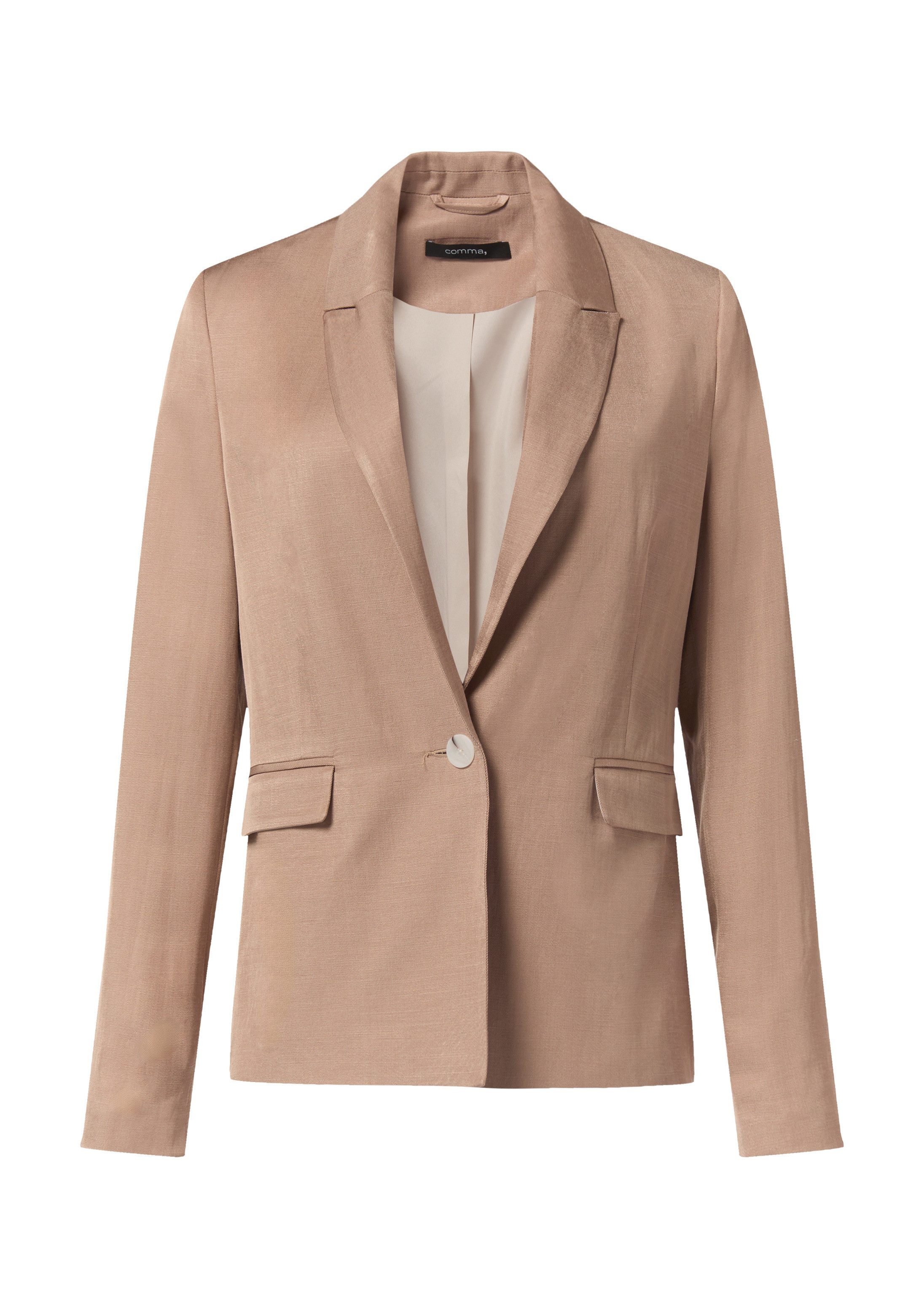 comma Jackenblazer Indoor-Blazer Blazer aus Leinenmix