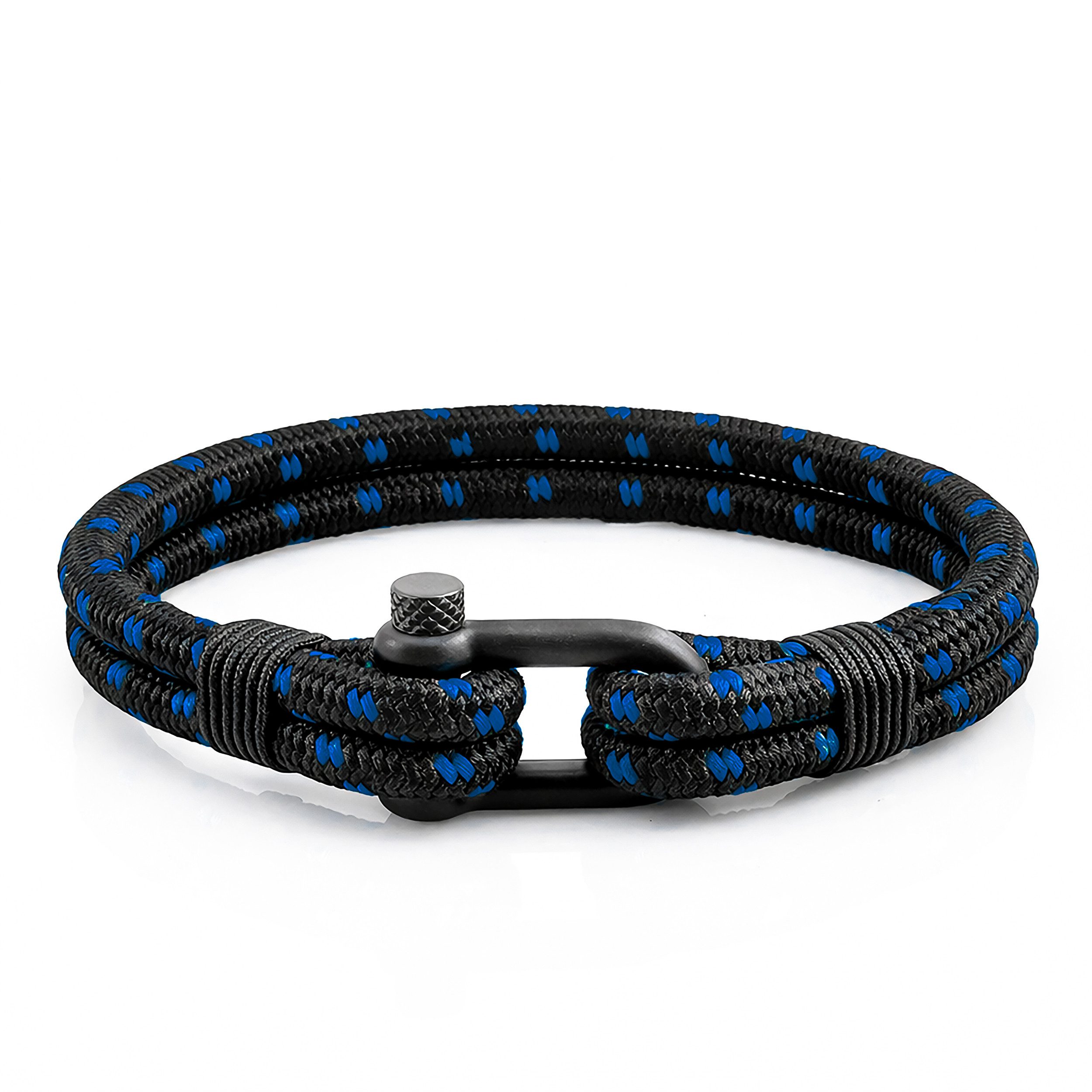 UNIQAL.de Armband maritimes Segeltau „DELMARE“– Nautic Style mit Schäkelverschluss (Edelstahl, Casual Style, leicht, robust, wasserfest), handgefertigt