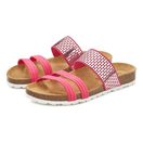 LASCANA Mule, Sandale, offener Schuh, Pantolette mit Komfortkorkfußbett aus Leder und elastischen Riemchen