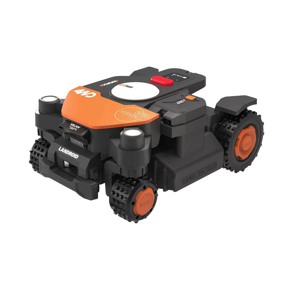 Worx Rasenmähroboter WR342E, (Set, inkl. Ladestation, Ersatzmesser, 5 Ah Akku), Regensensor, Hebesensor, PIN-Code, V-SLAM, RTK
