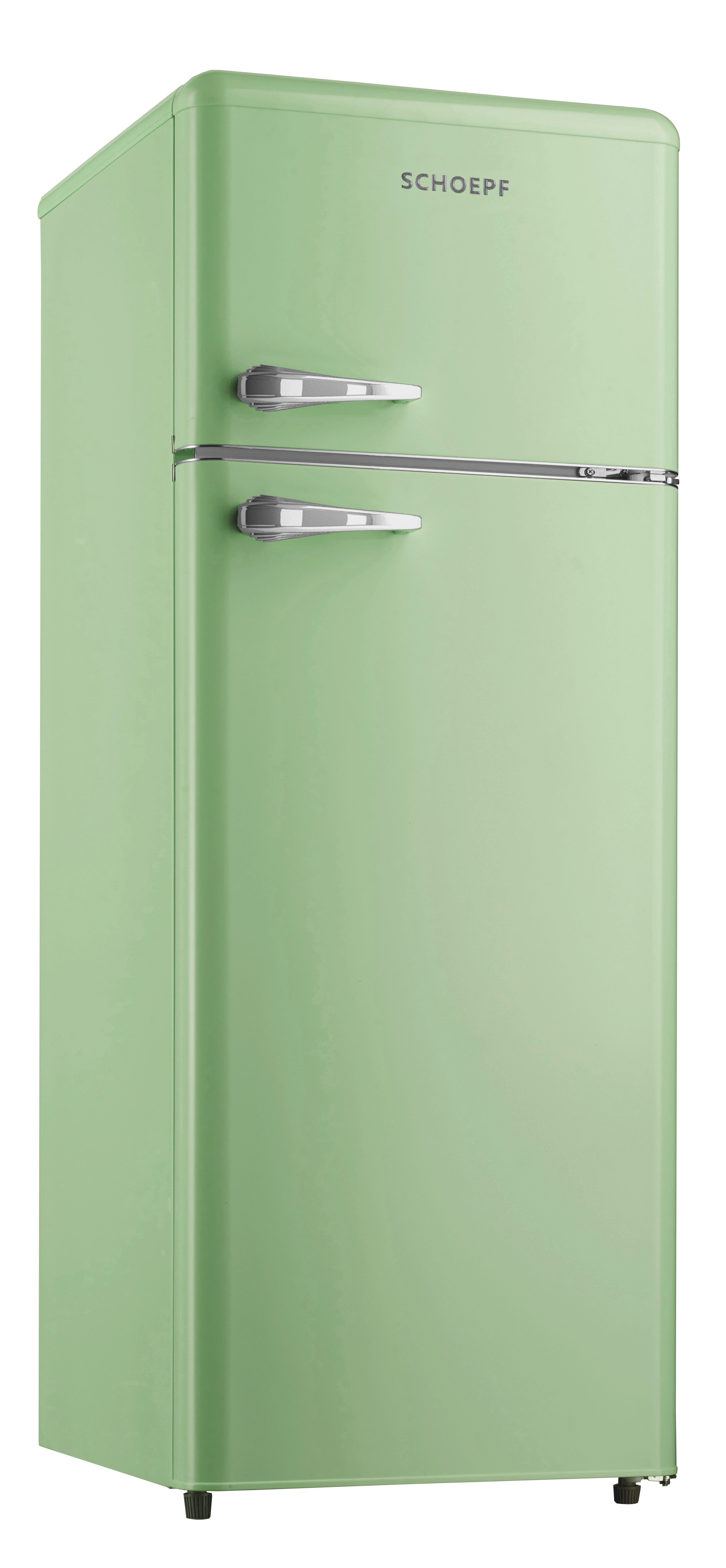 SCHOEPF Kühl-/Gefrierkombination RKG218SG, 145.60 cm hoch, 54.50 cm breit, LED-Beleuchtung, Retro-Design, 211 Liter Nutzinhalt – Bild 4 von 4