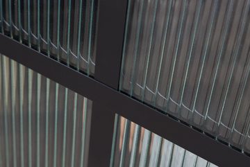 riess-ambiente Vitrine DURA STEEL 180cm schwarz / transparent (Einzelartikel, 1-St) Wohnzimmer · Schrank · Metall · Glas · Industrial Design