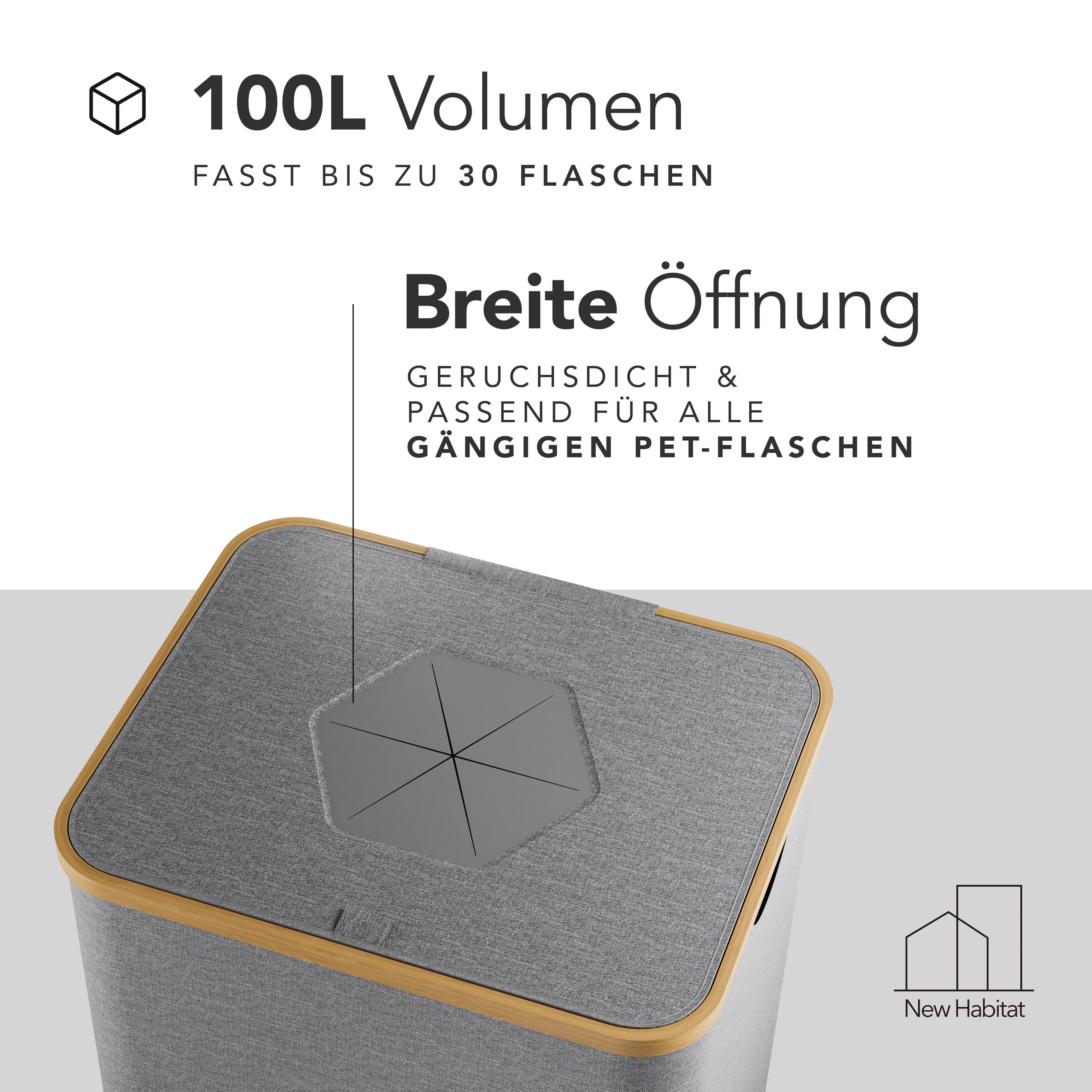 NewHabitat Flaschenkorb Pfandflaschen Sammelbehälter inkl. Tragetasche günstig online kaufen