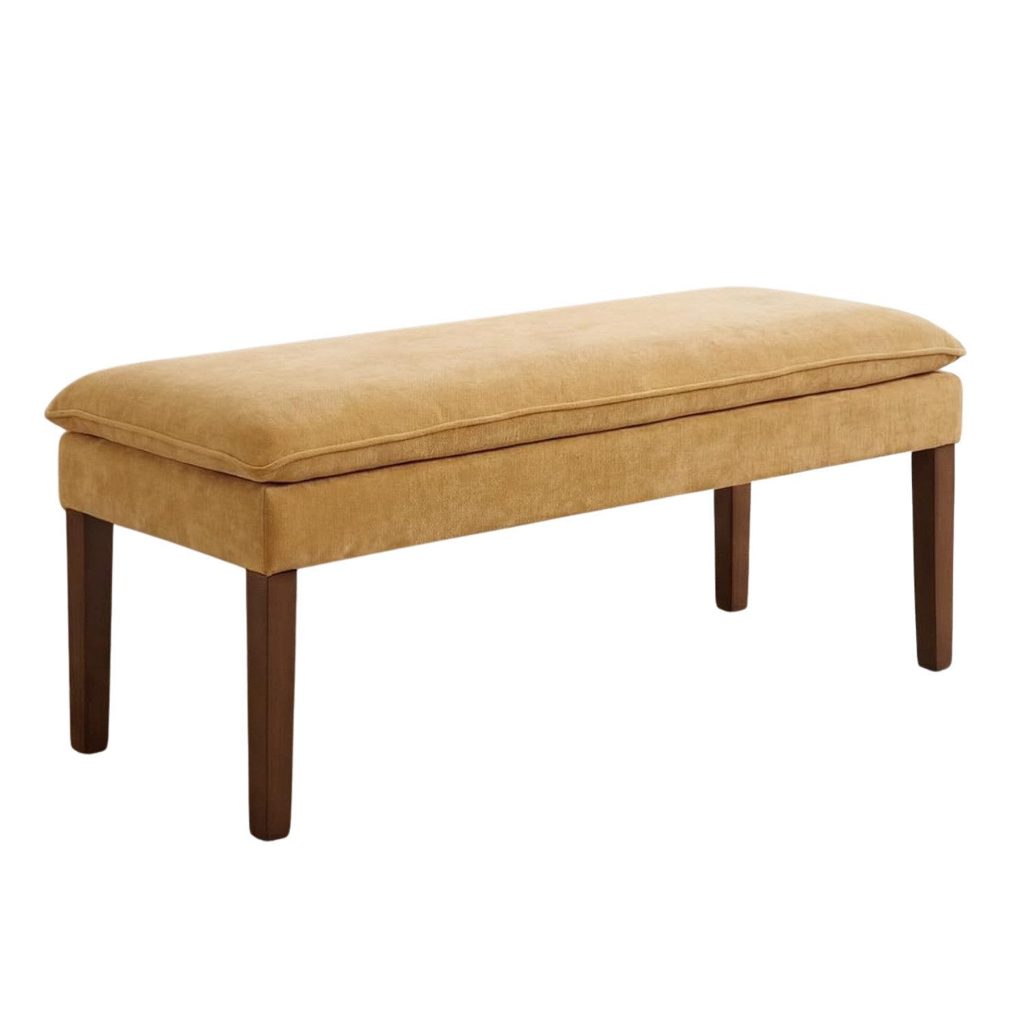 WAHSON OFFICE CHAIRS Sitzbank Sitzbank Chenille, Bettbank mit Holzbeinen mit Zweilagiges Polster