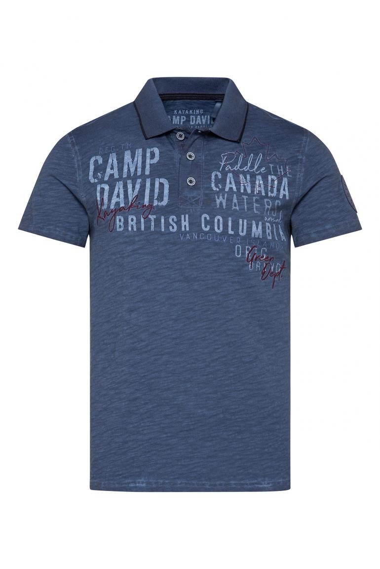 CAMP DAVID Poloshirt mit Label-Applikationen günstig online kaufen