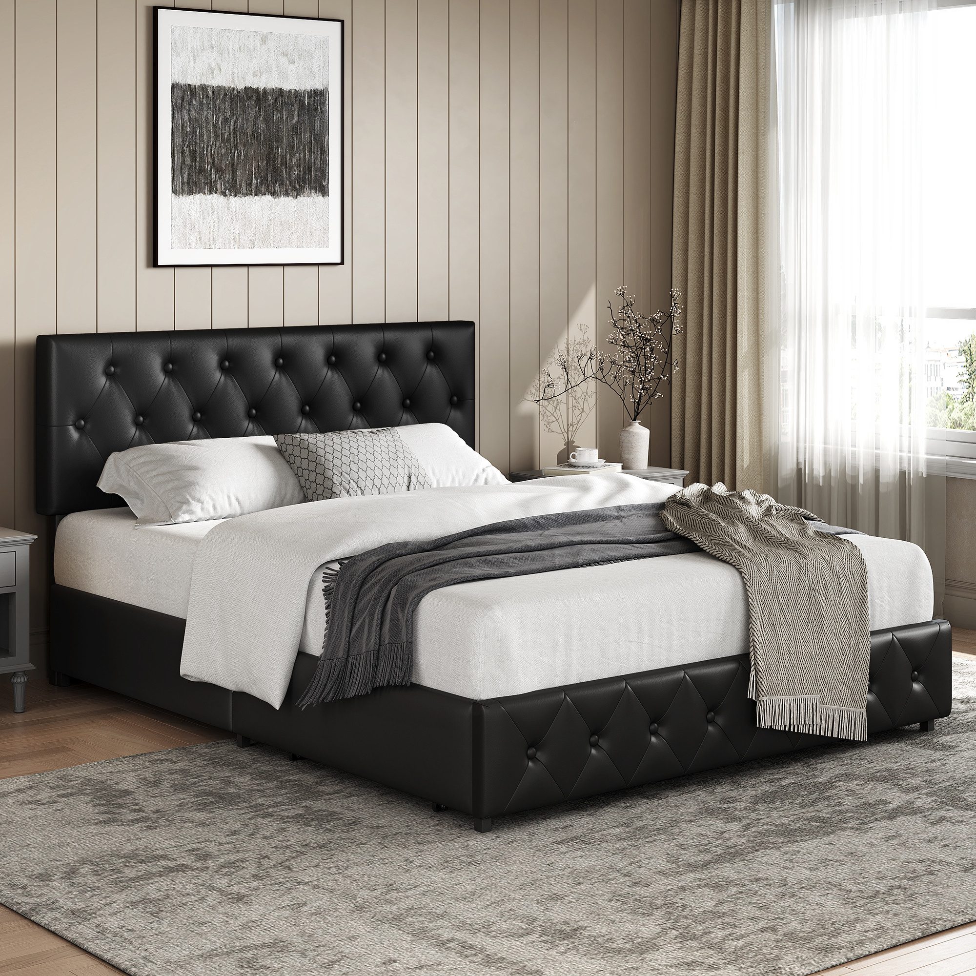 Yaheetech Polsterbett 140/160 x 200 cm, günstig online kaufen